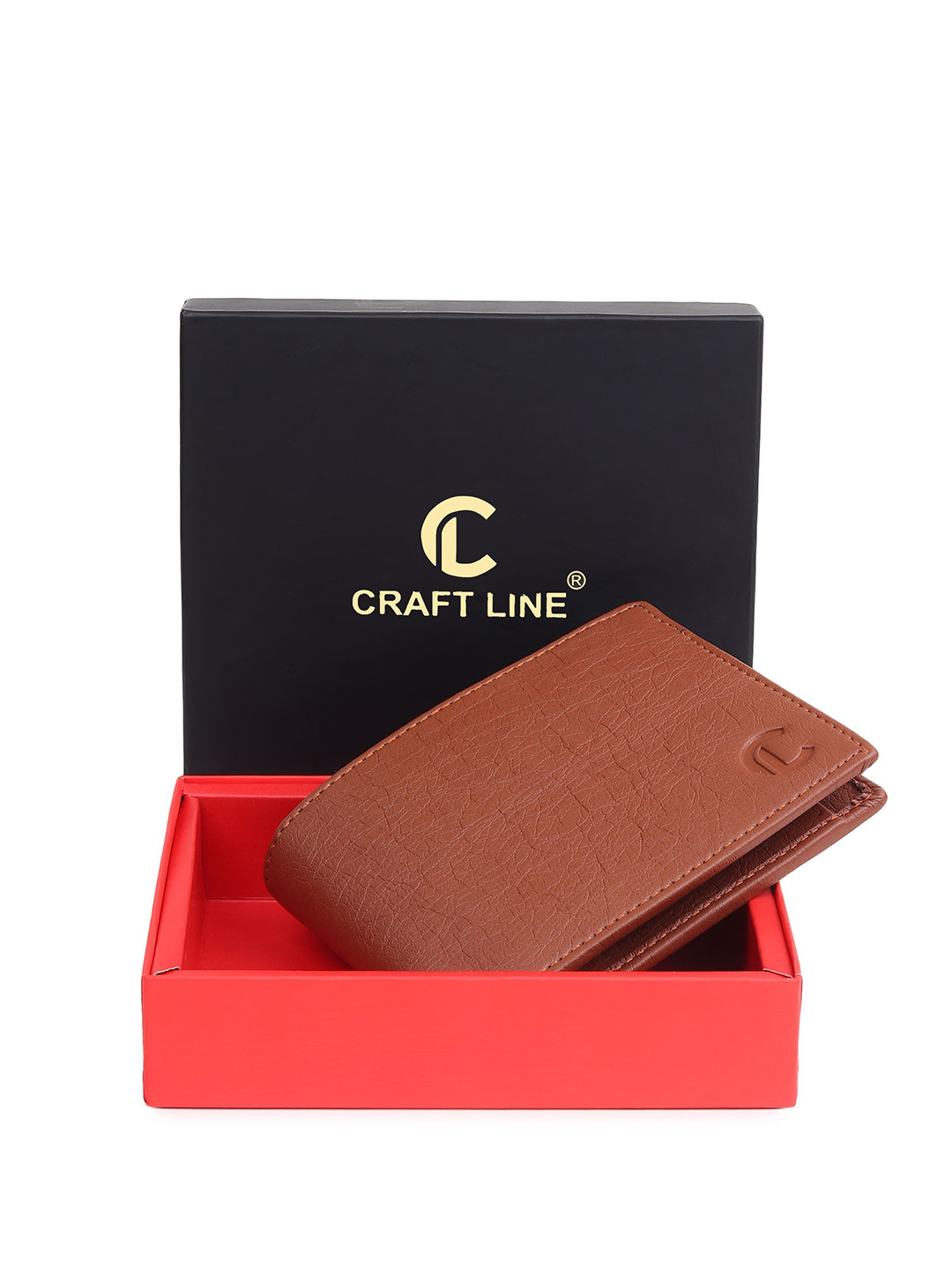 CRAFT LINE Textured Two Fold Wallet
