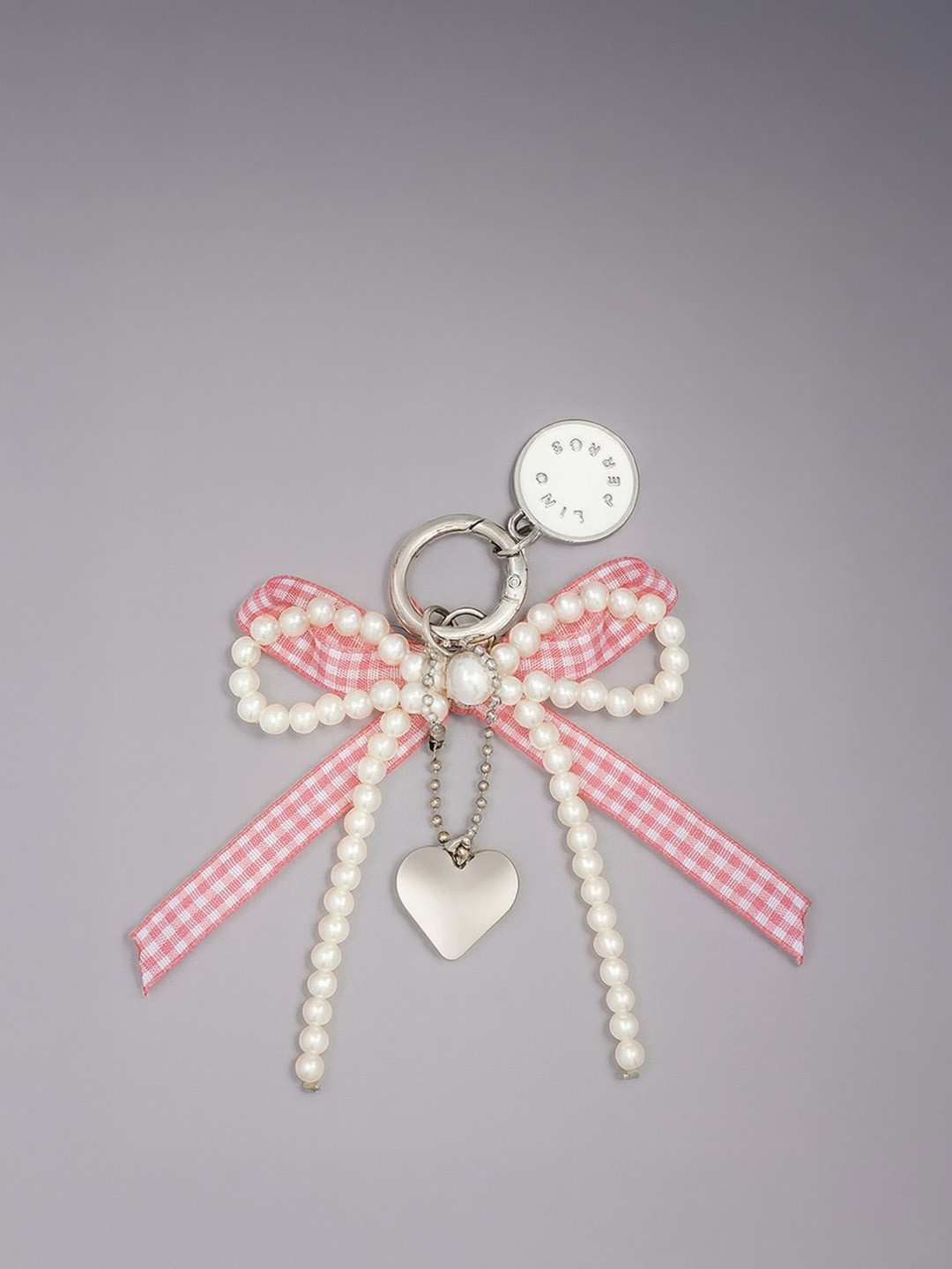 Lino Perros Pearl-Beaded Bow-Knotted Handbag Charm