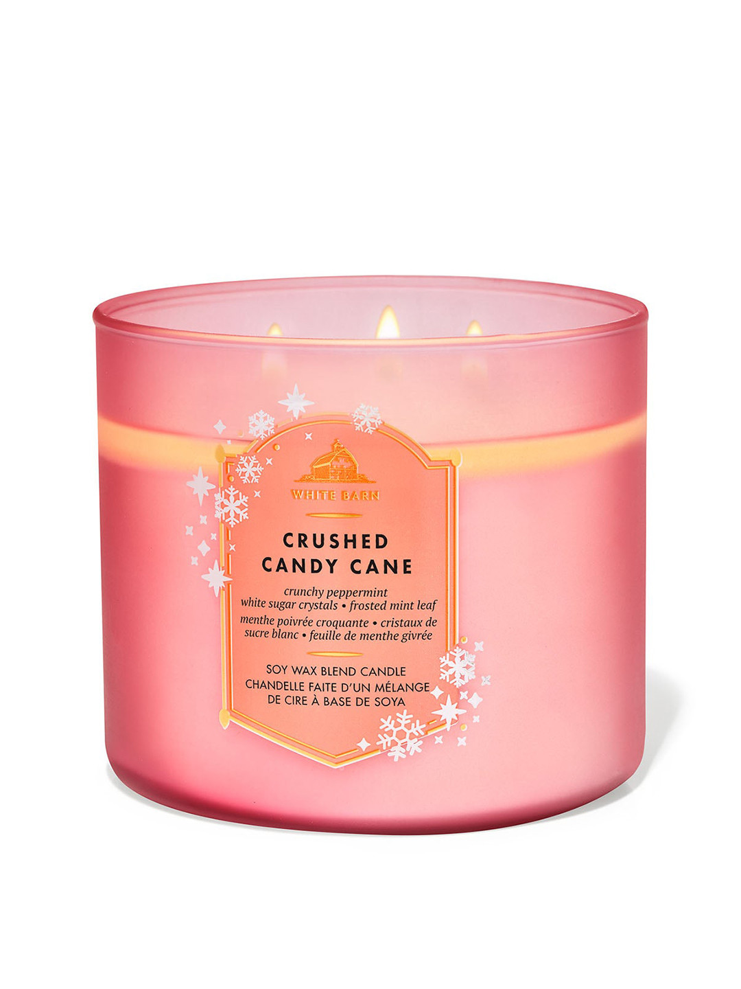 Bath & Body Works Crushed Candy Cane Soy Wax Blend 3-Wick Candle - 411 g