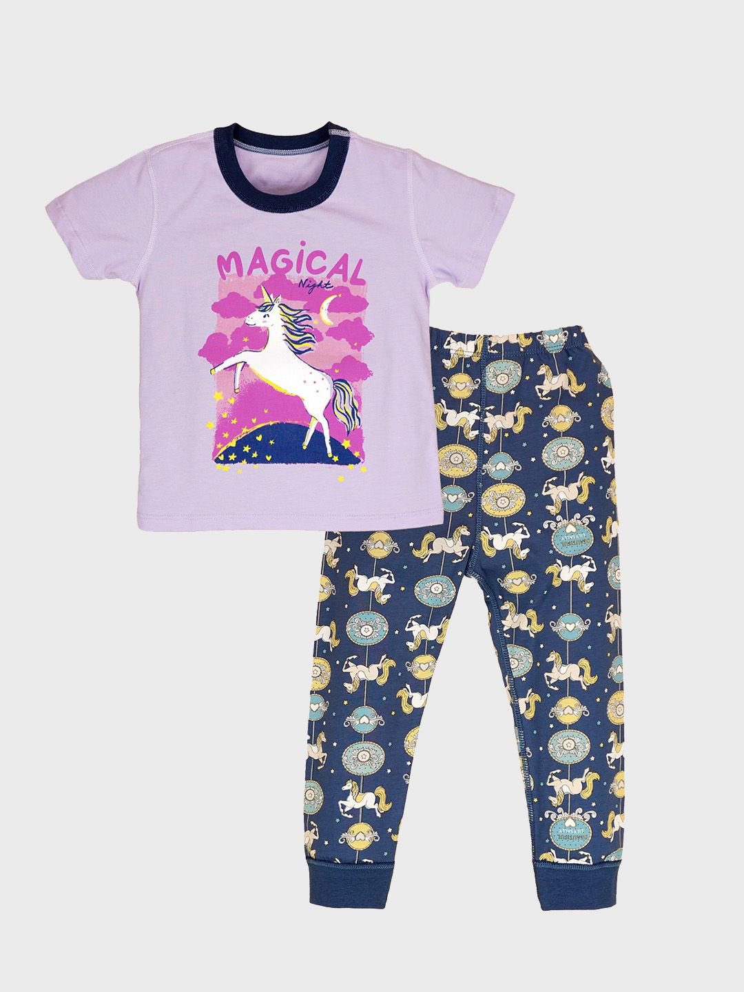 Little Surprise Box LLP Kids Magical Unicorn Soft Cotton Joggers Nightsuit Set