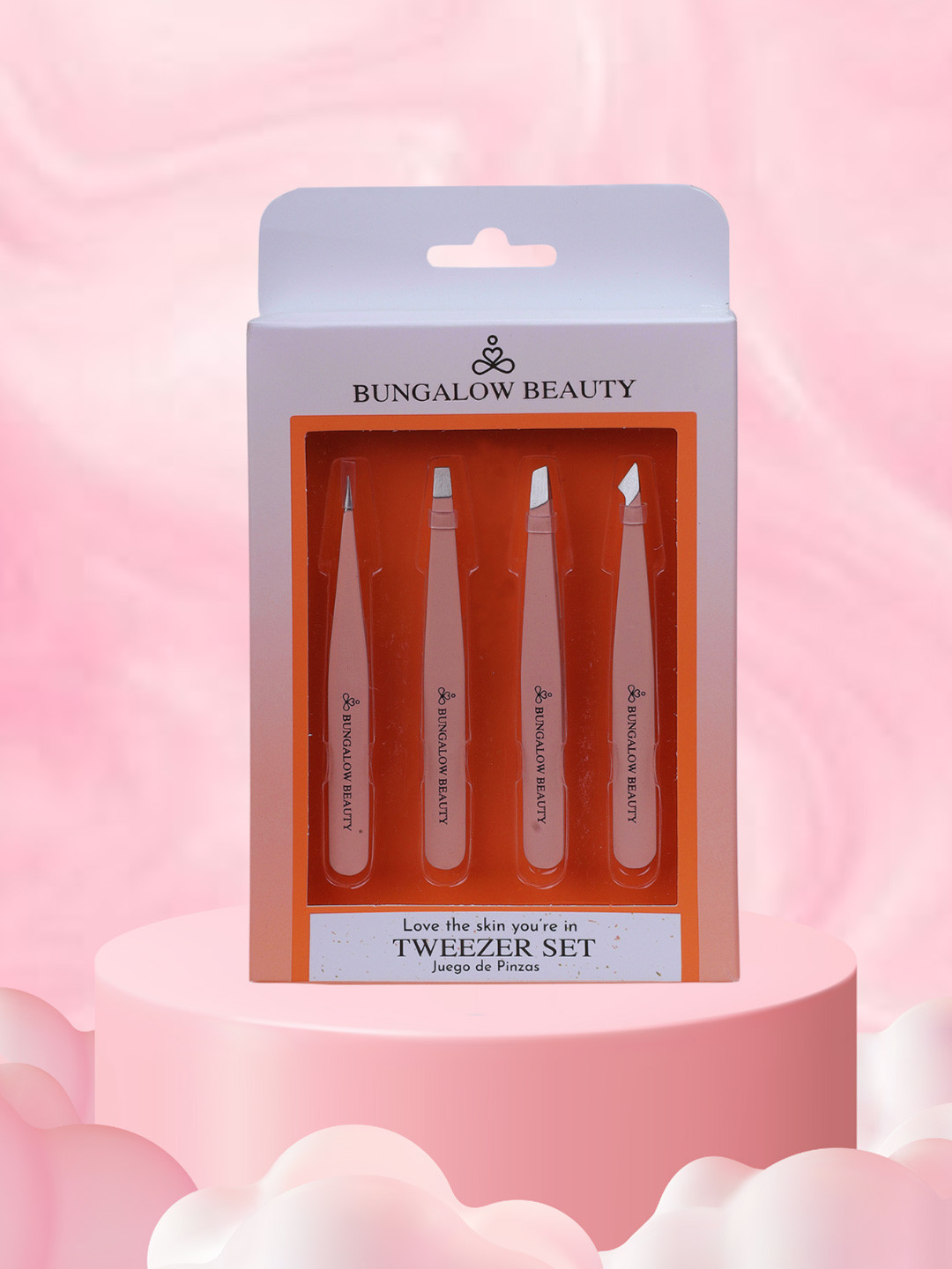 BUNGALOW BEAUTY Set Of 4 Tweezers For Eyebrow Shaping