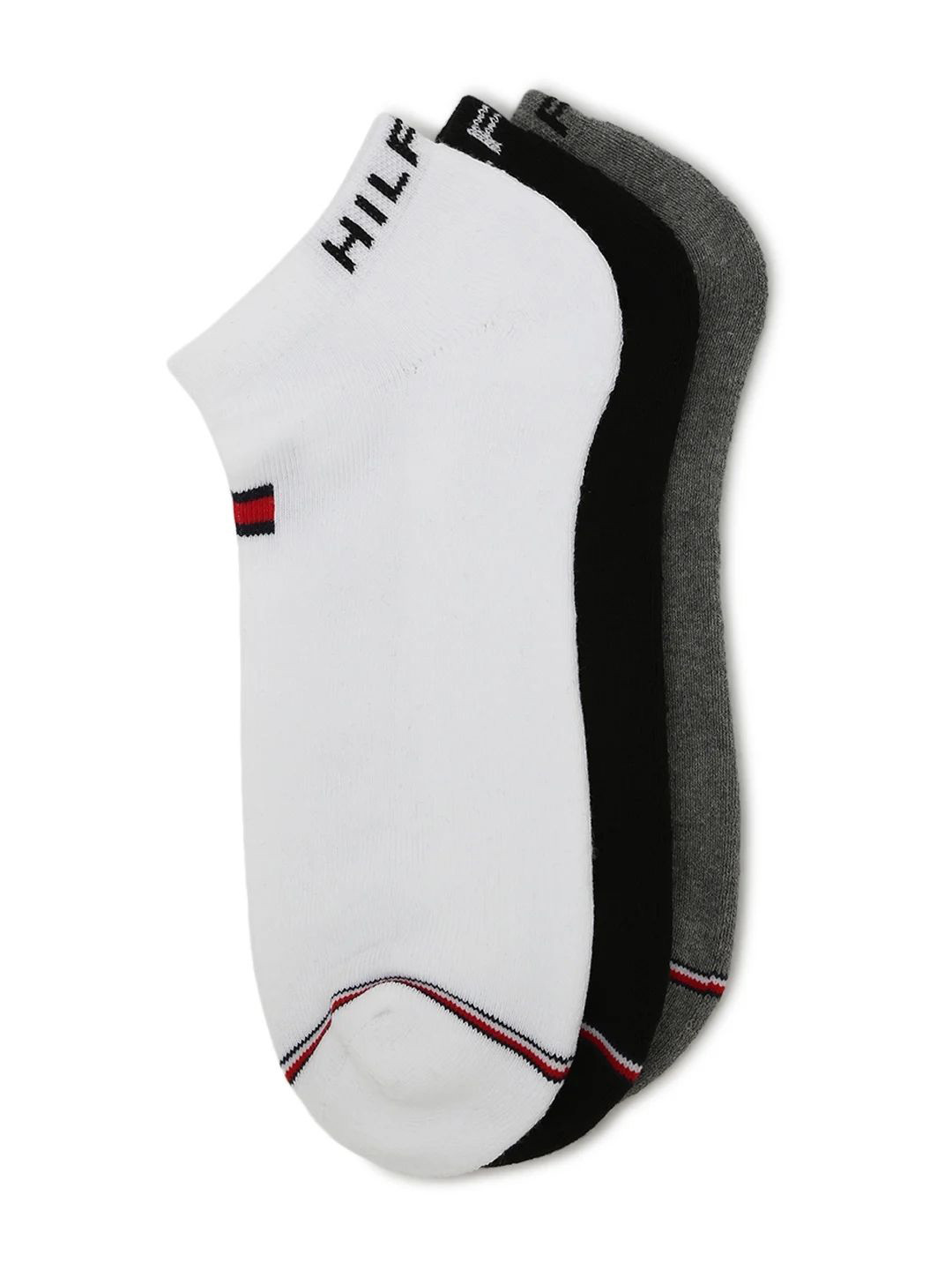Tommy Hilfiger Men Pack Of 3 Logo Ankle Length Socks