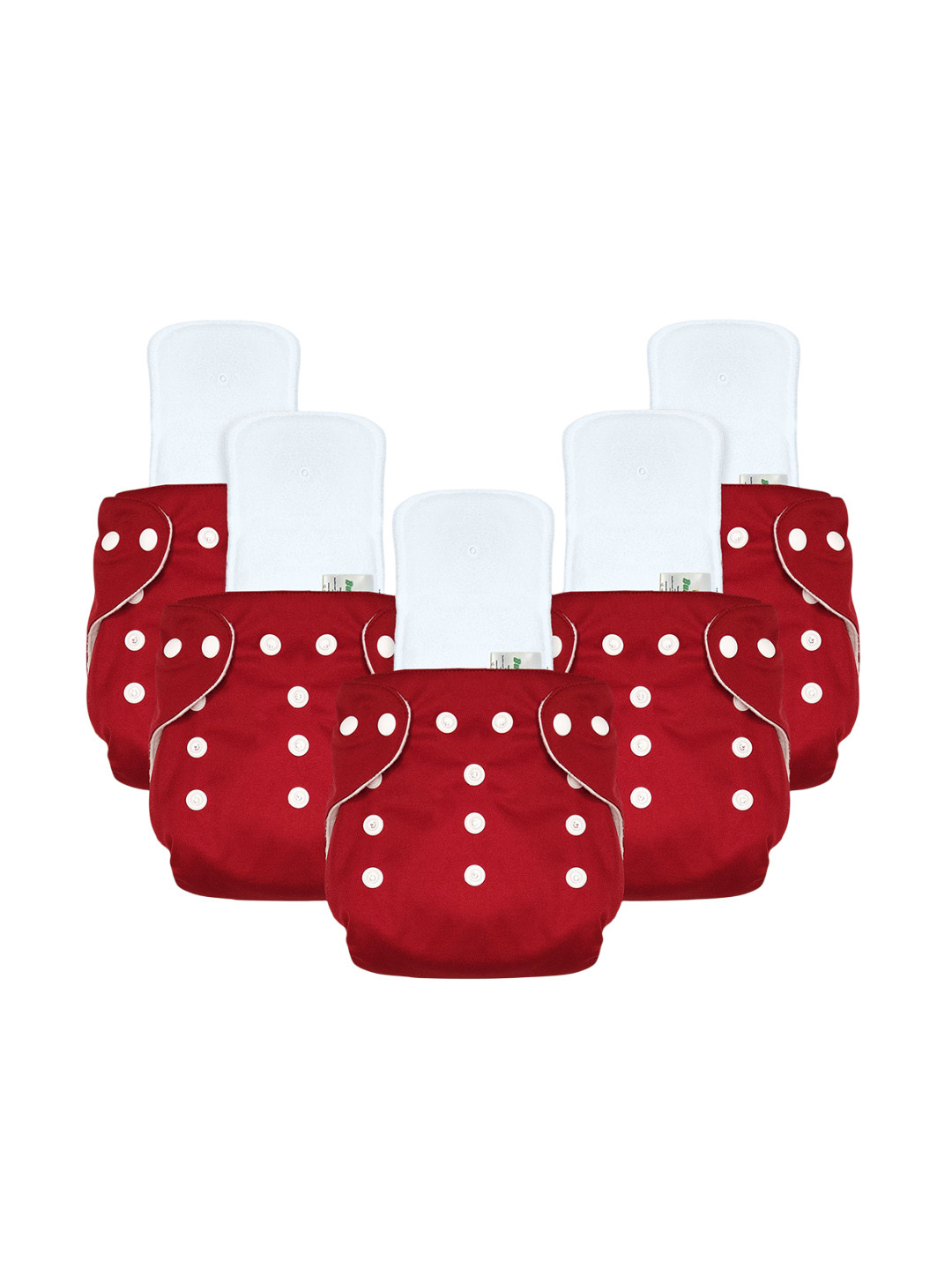 Bumpers the baby co. Set Of 5 Reusable Baby Cloth Diapers With Insert Pads -  NB