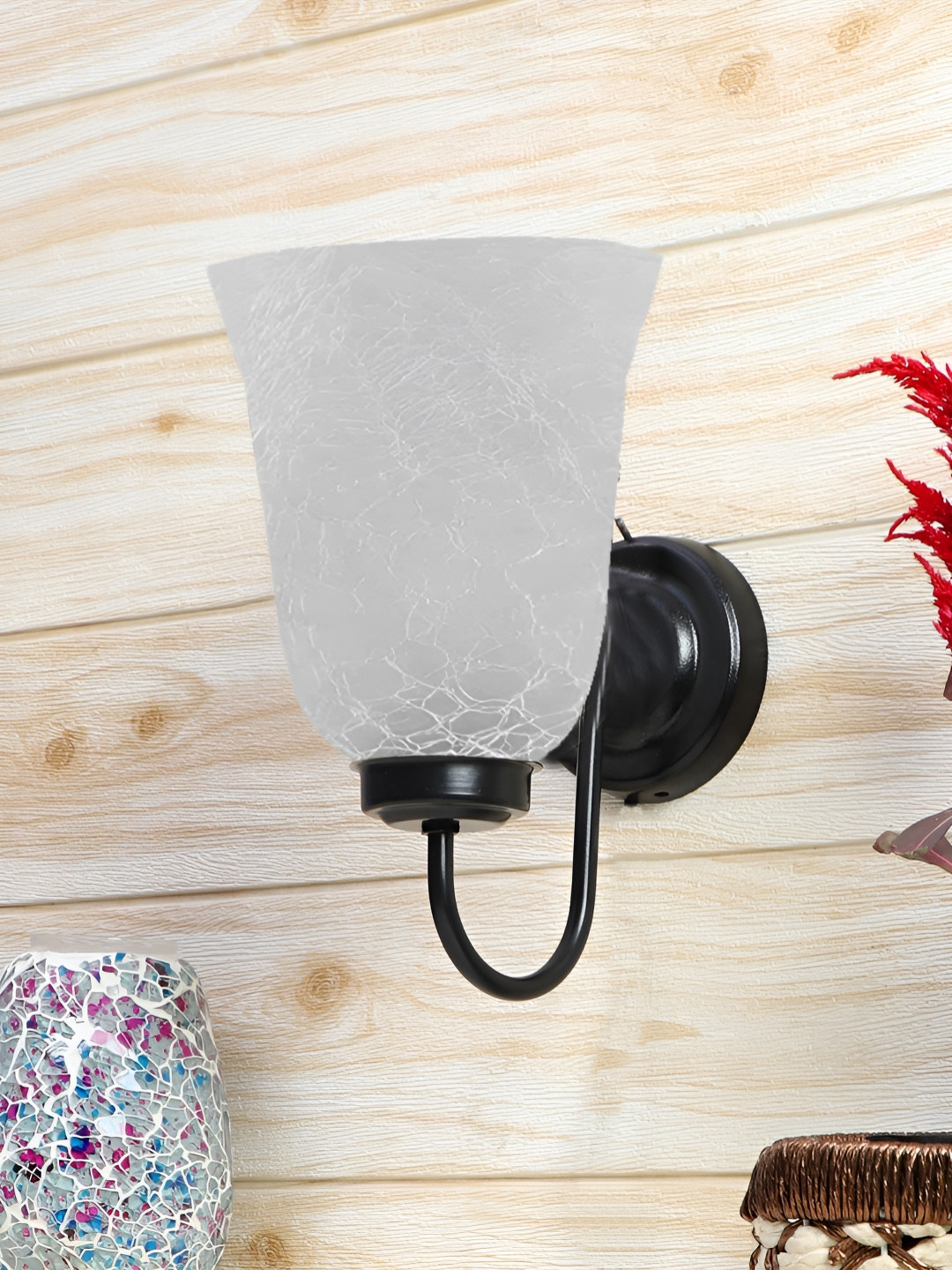 Aura Wall Mounted Black & White Bell Shaped Wall Lamp