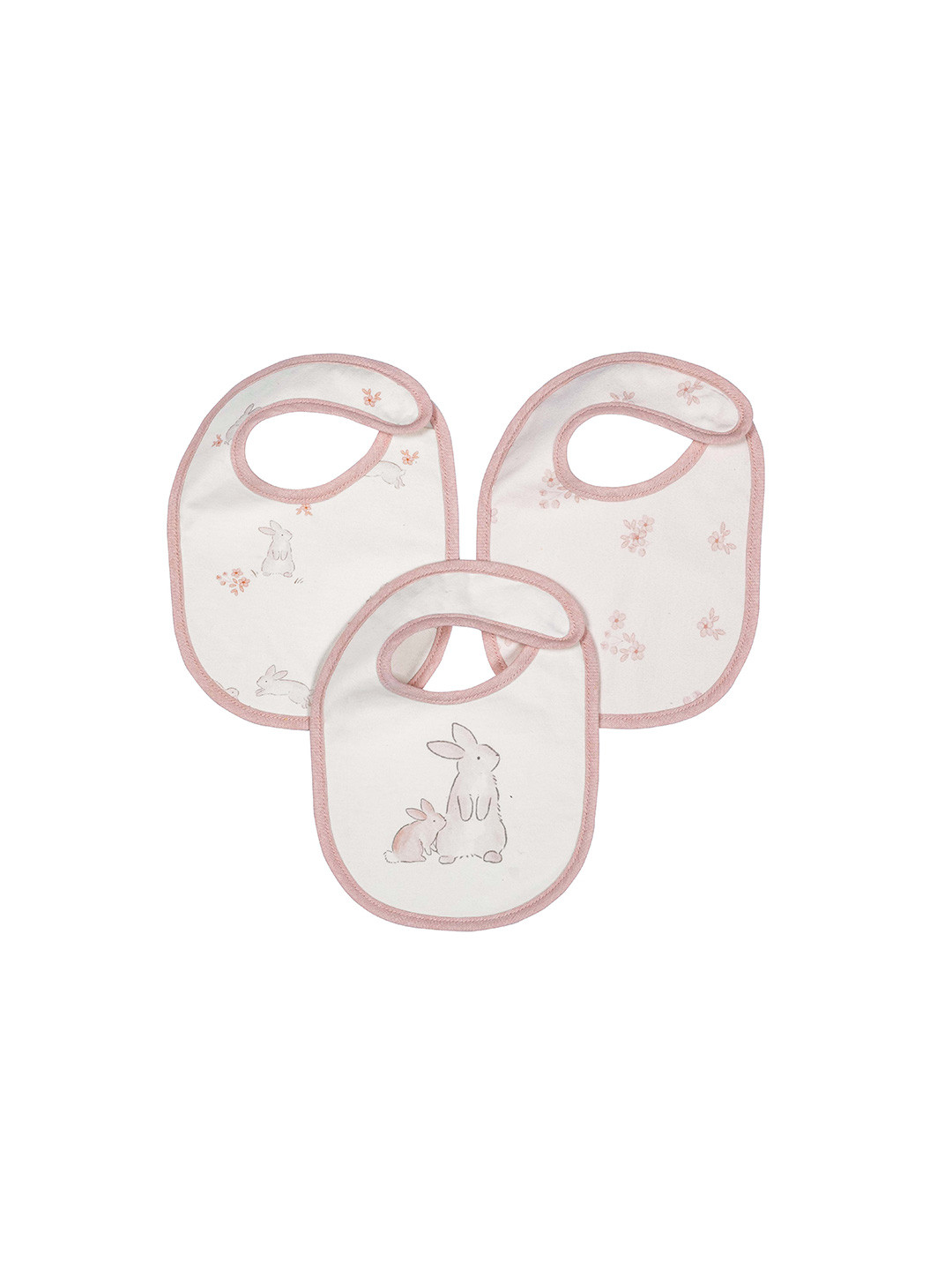 mothercare Infant Girls Pack Of 3 Floral Summer Bibs