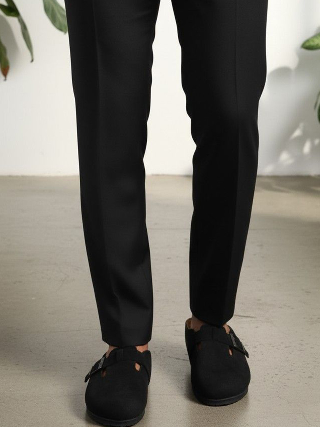 MICHEAL FERAAS Men Leather Slip-On Clogs Sandals