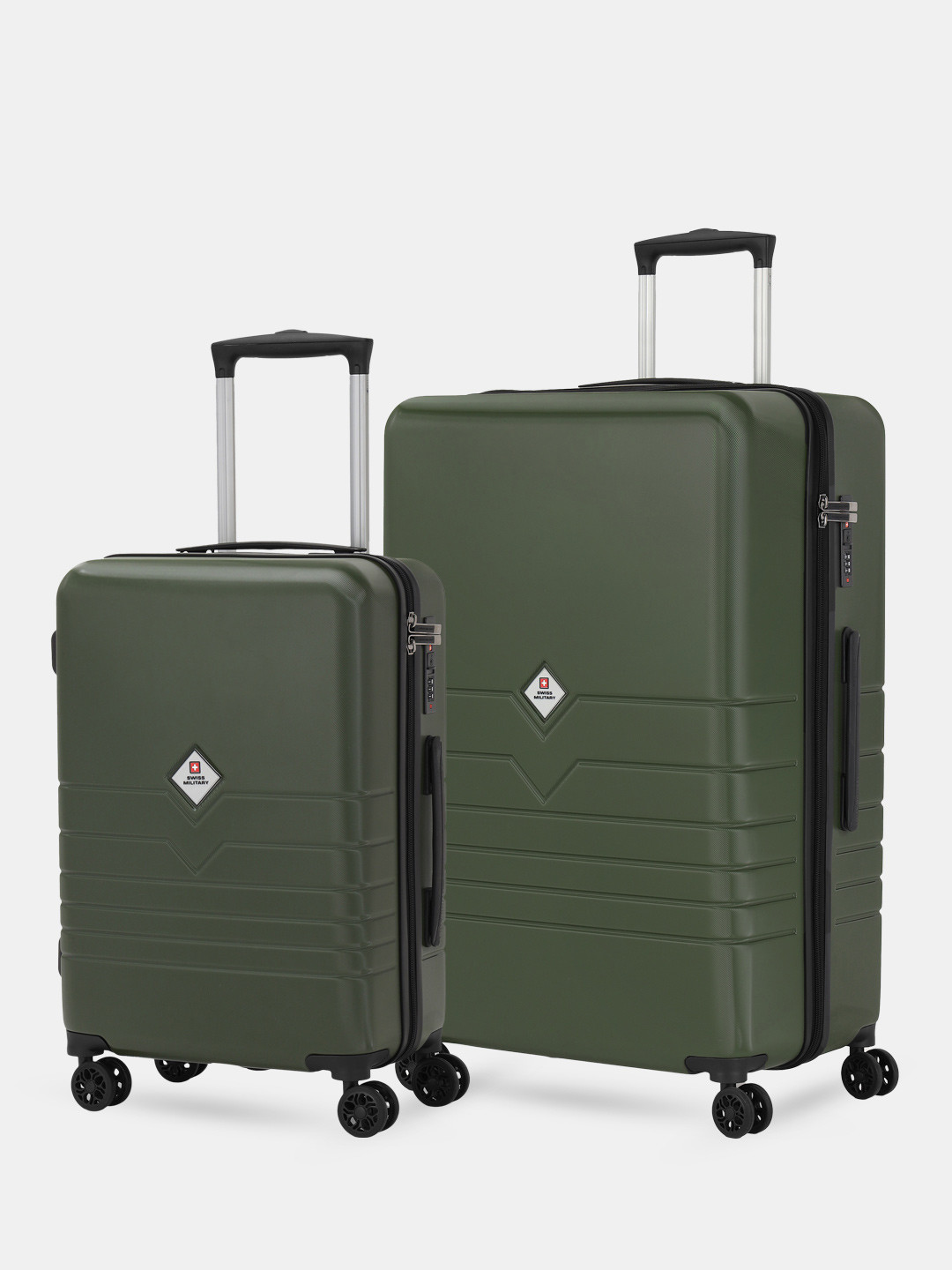SWISS MILITARY Arctic Set Of 2 Textured Hard-Sided Trolley Bag