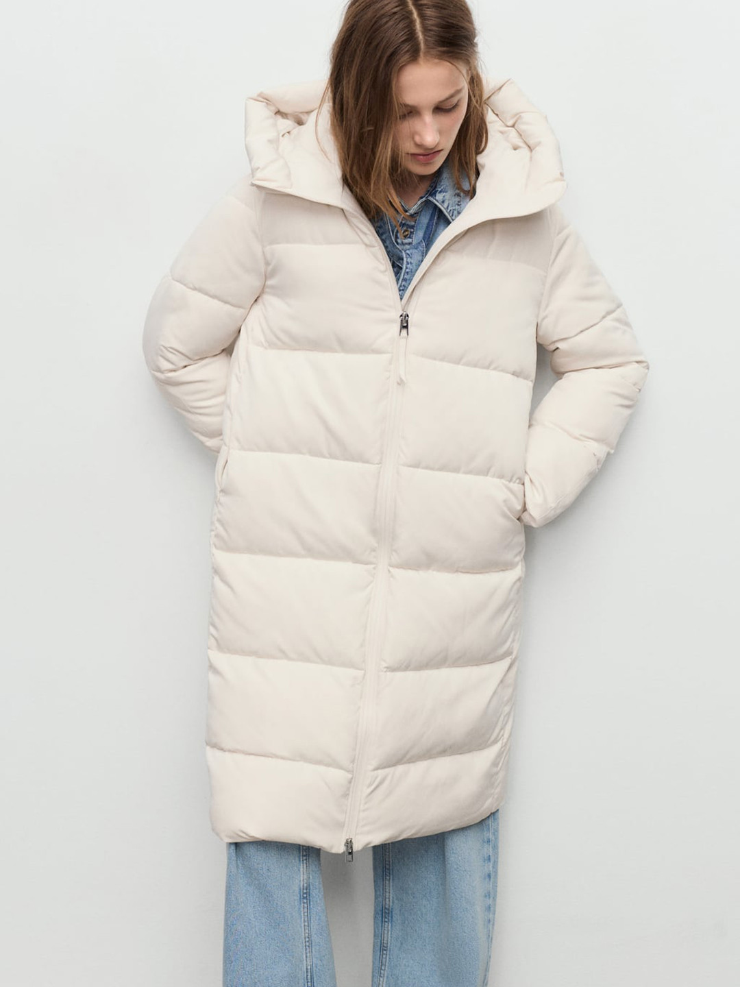 MANGO Longline Puffer Jacket