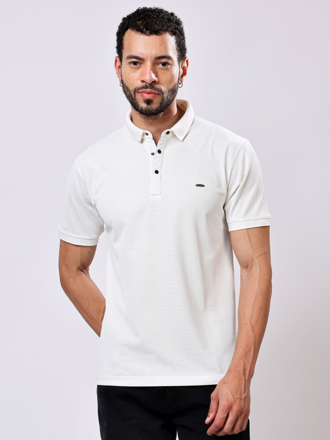 Stylox Men Polo Collar Slim Fit T-shirt