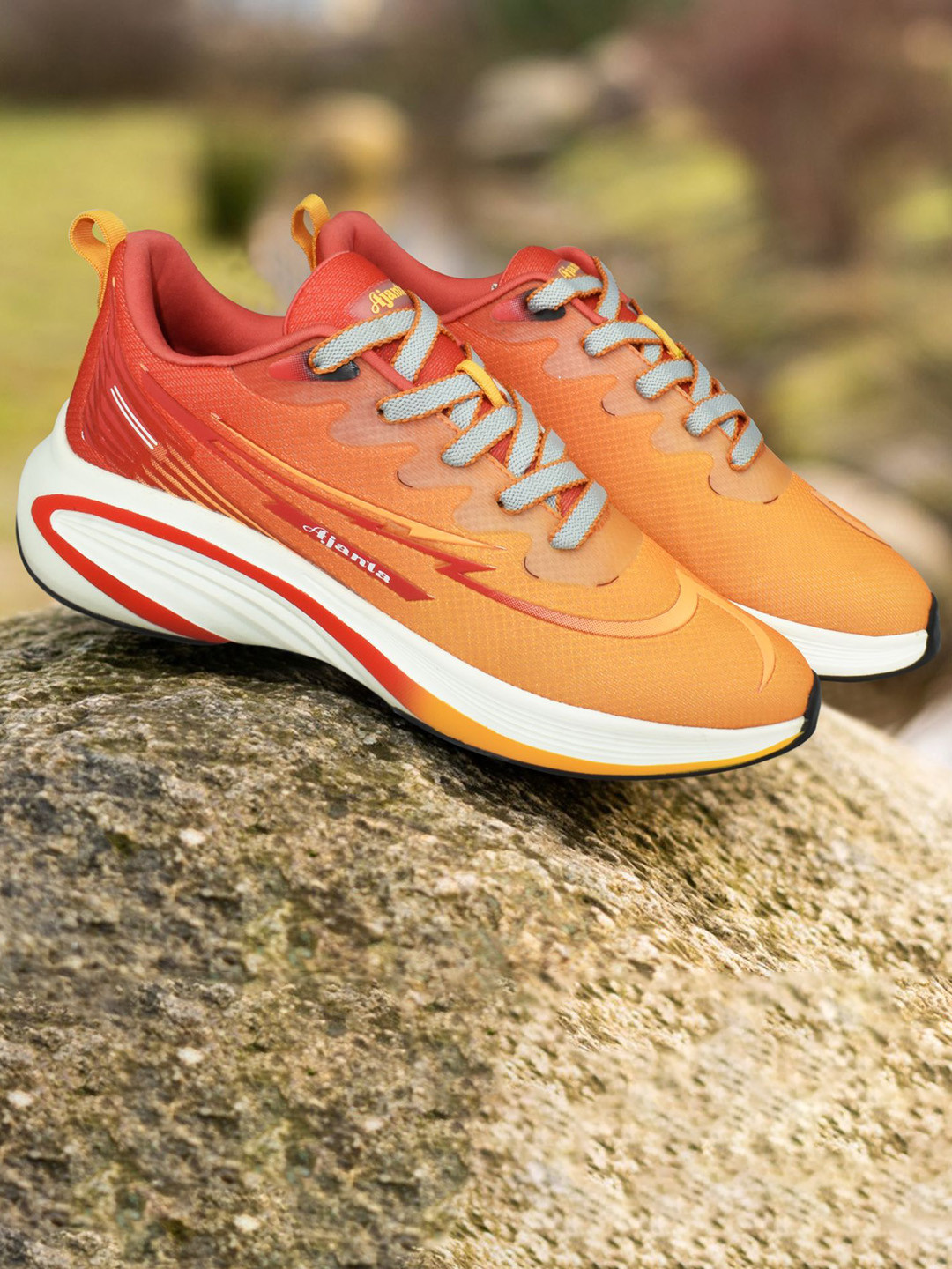 Ajanta Men Mesh Lace Ups Running High-Energy Performance Sports Shoes