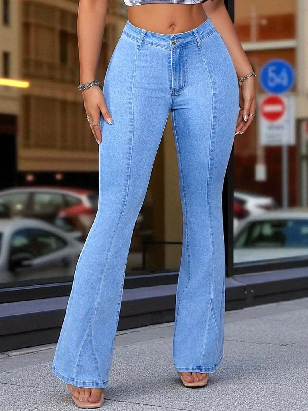 ROBECULT COLLECTION Women High-Rise No Fade Stretchable Bootilicious Boot Cut Jeans