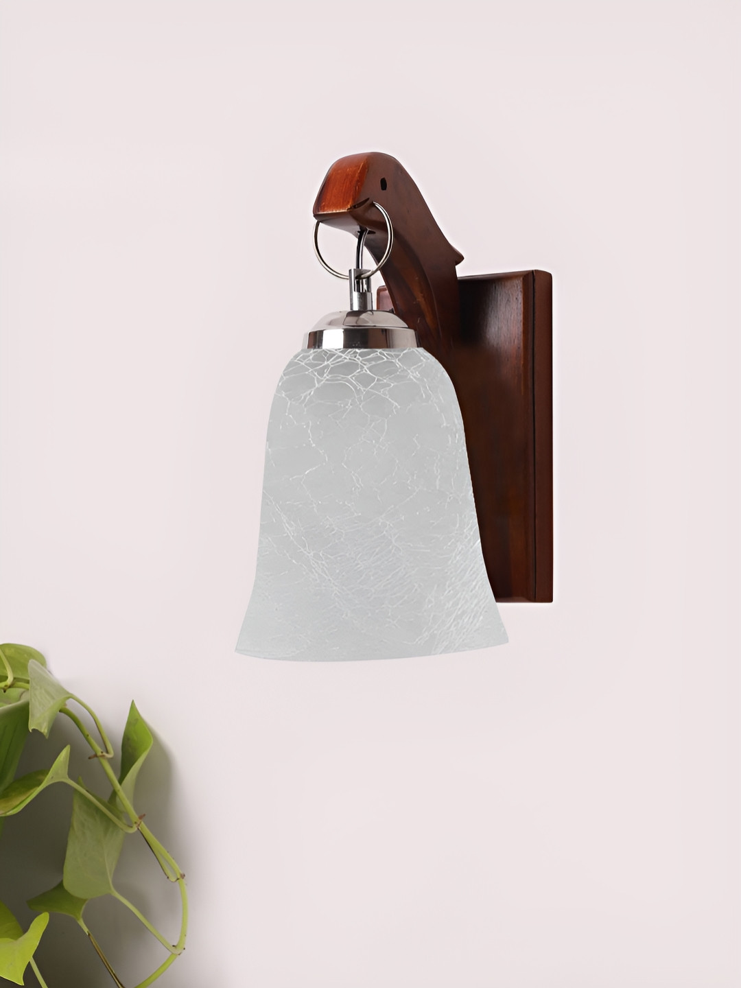 Aura Brown & White Wall Mounted Bell Shaped Wall Lamp