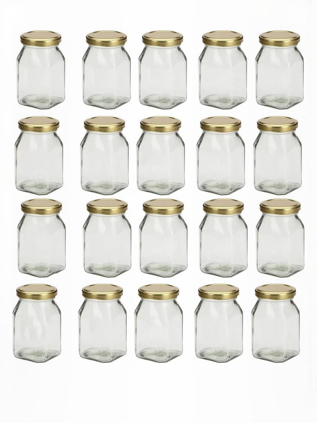 1ST TIME Set Of 20 Transparent Glass Dishwasher Safe Jar
