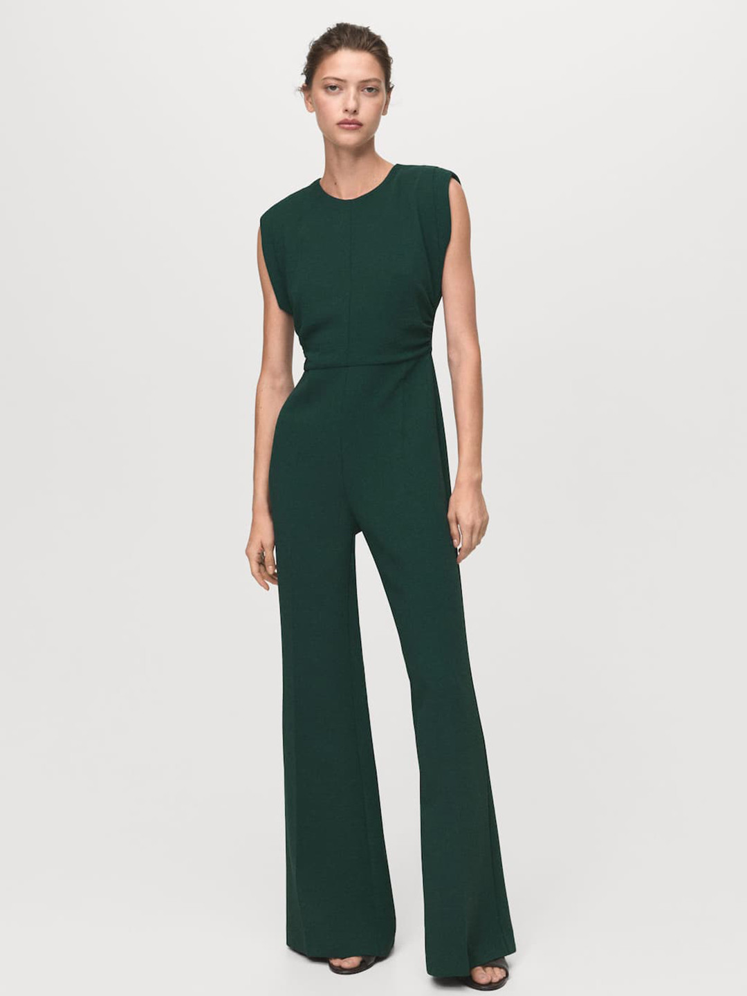 MANGO Ruched Long Jumpsuit