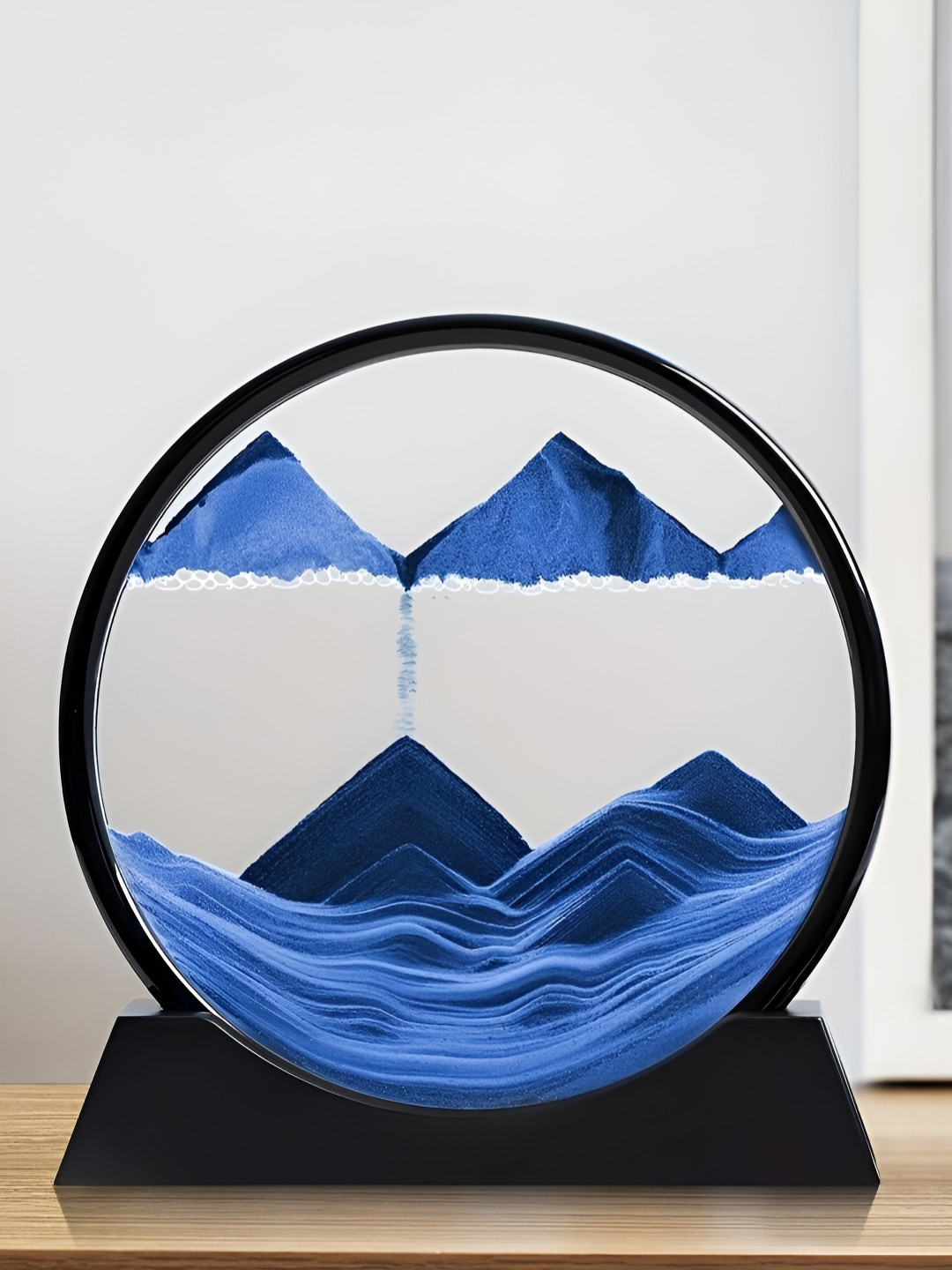 TIED RIBBONS Moving Sand 3D Deep Sea Art Picture with Stand Showpiece