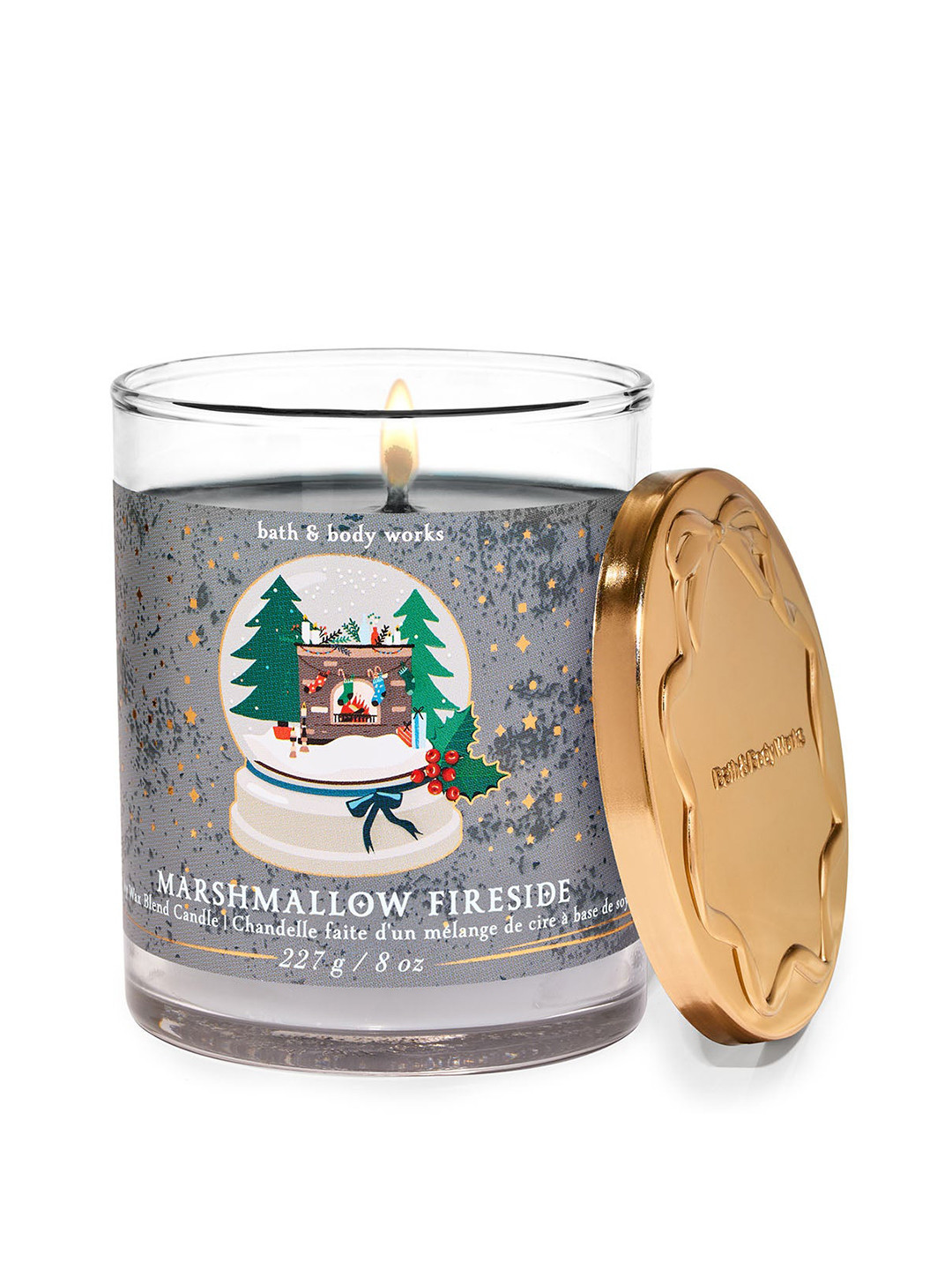 Bath & Body Works Marshmallow Fireside Soy Wax Blend Single Wick Candle - 227 g
