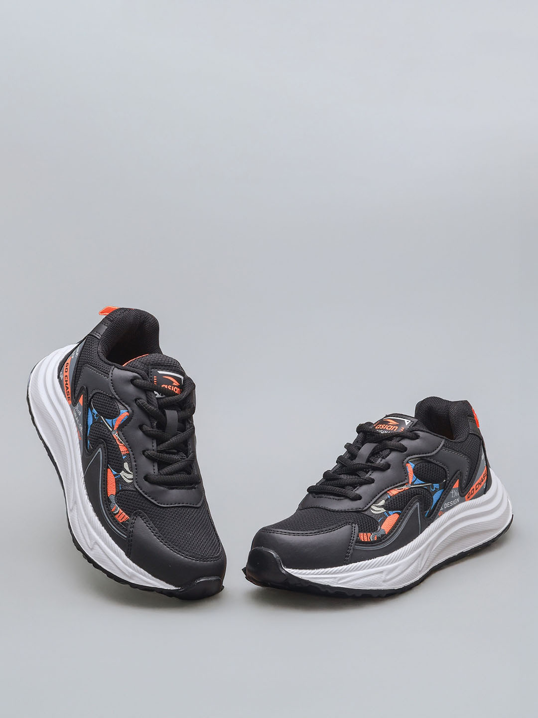 ASIAN Adventure-52 Kids Textured Laser Cuts Running Sports Sneakers