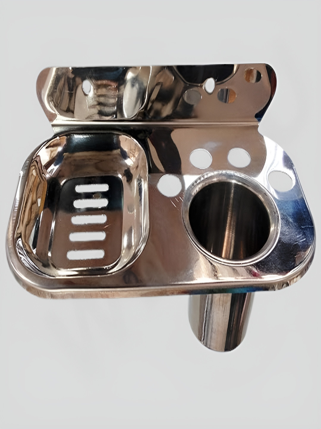 WEKTU Silver-Toned Solid Stainless Steel Soap Dish