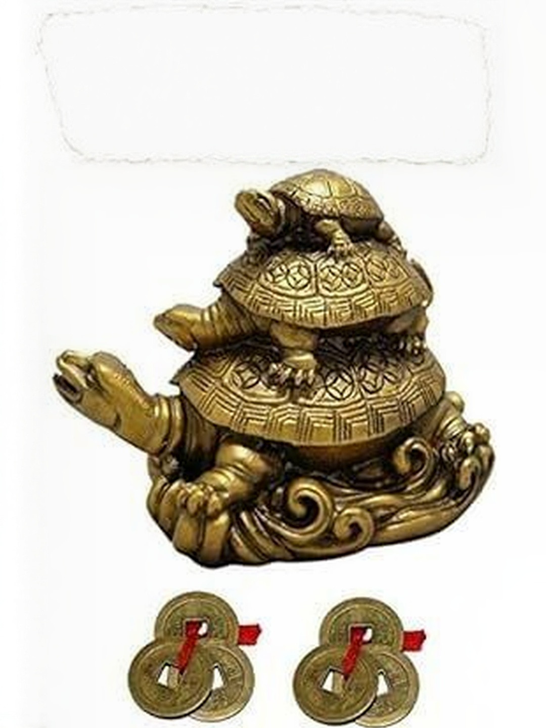 APNA KANHA Feng Shui Triple Tortoise Idol Home Gift Sets