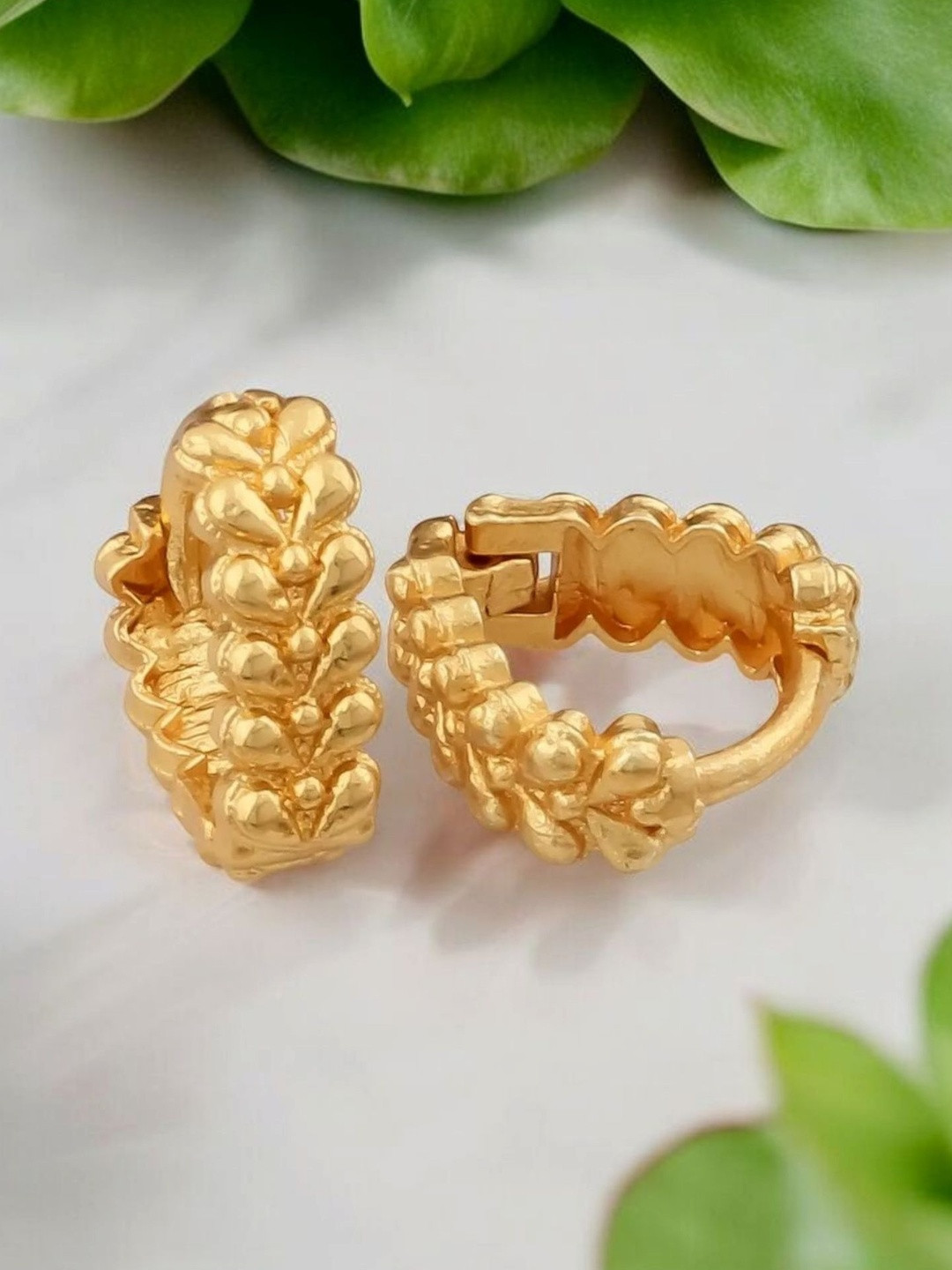 SHREE KRISHNA SHOPPING Gold-Plated Brass Earrings