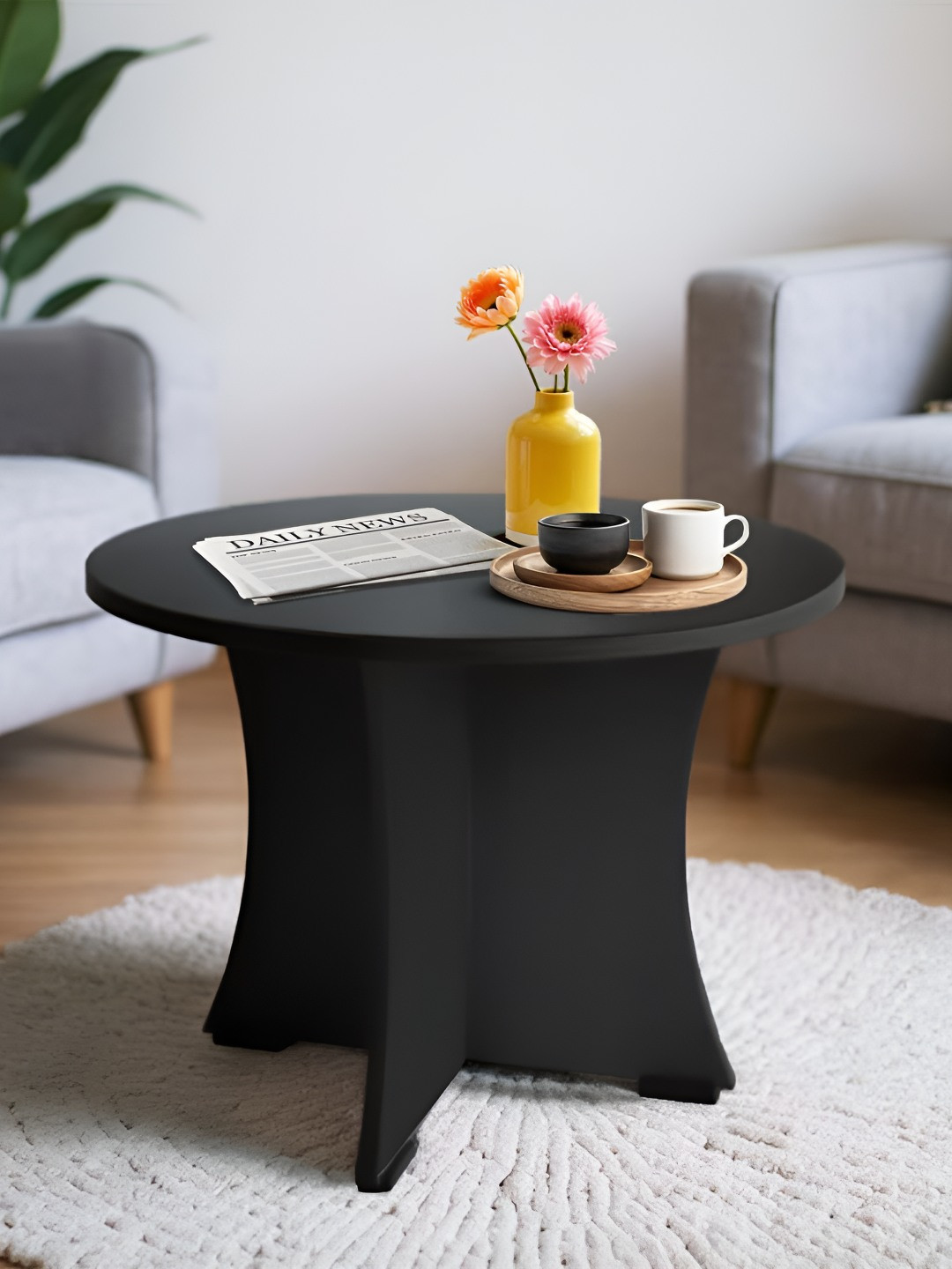 Kik Brown Globe Round Coffee Table