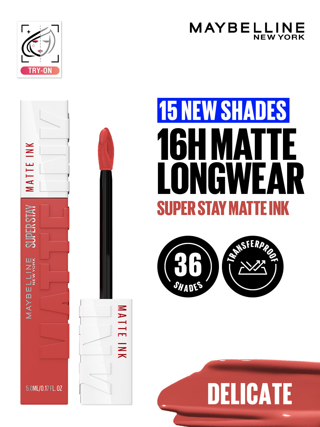 Maybelline New York Super Stay Matte Ink Liquid Lipstick 5 ml - Delicate 225