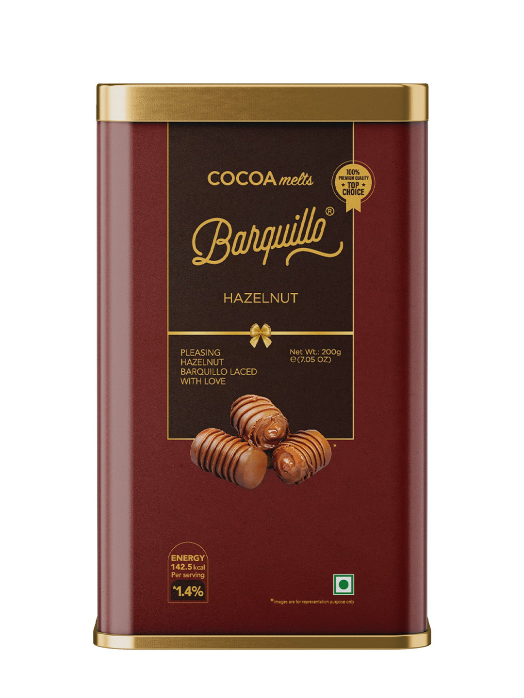 Barquillo 10 Pcs Premium Hazelnut Chocolate Biscuit Rolls 200 g