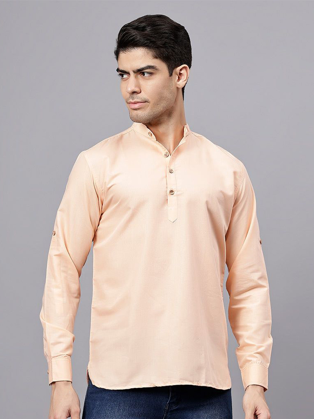 welldonemall Men Cotton Short Kurta