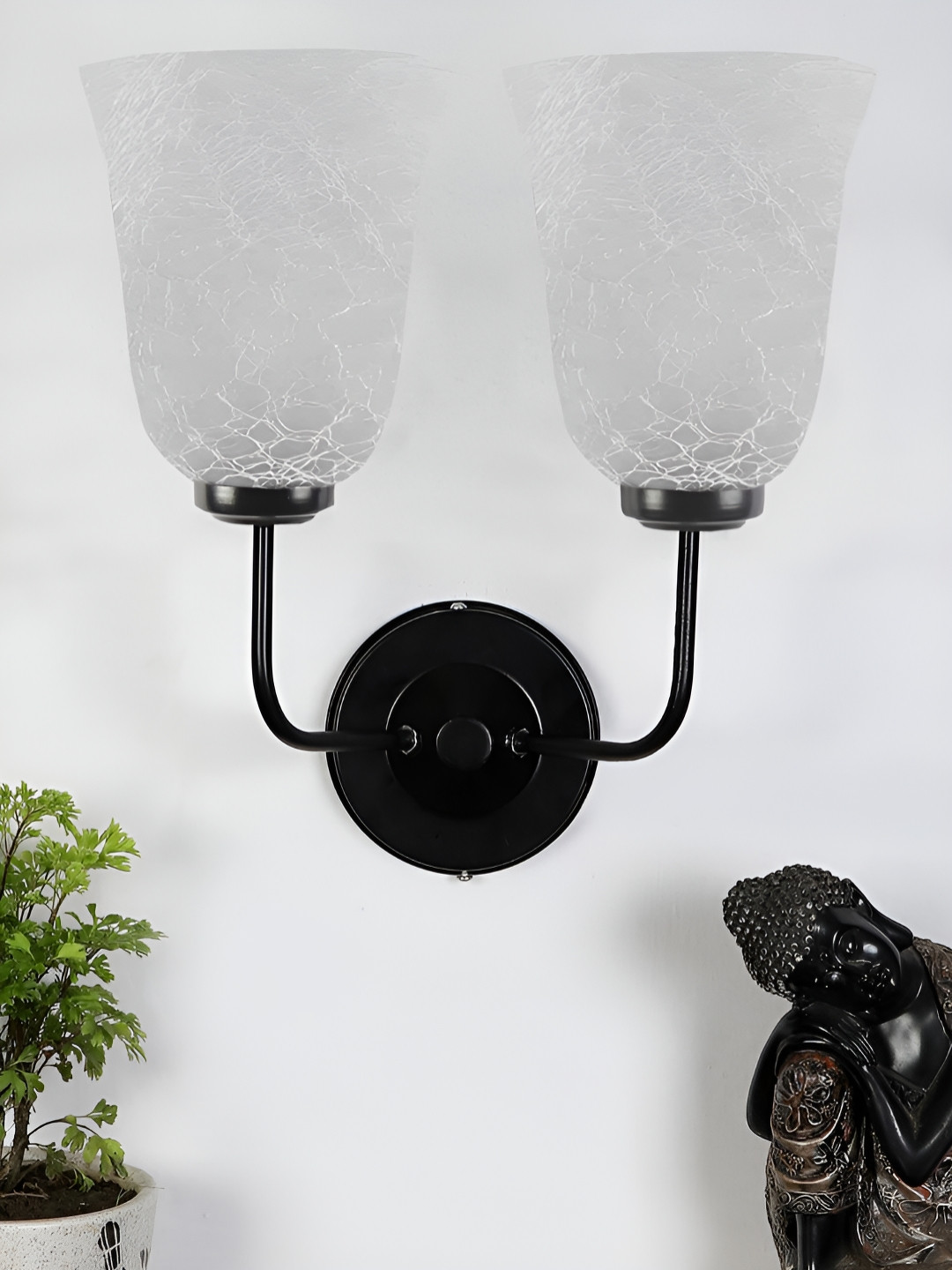 Aura Wall Mounted Black & White Bell Shaped Wall Lamp