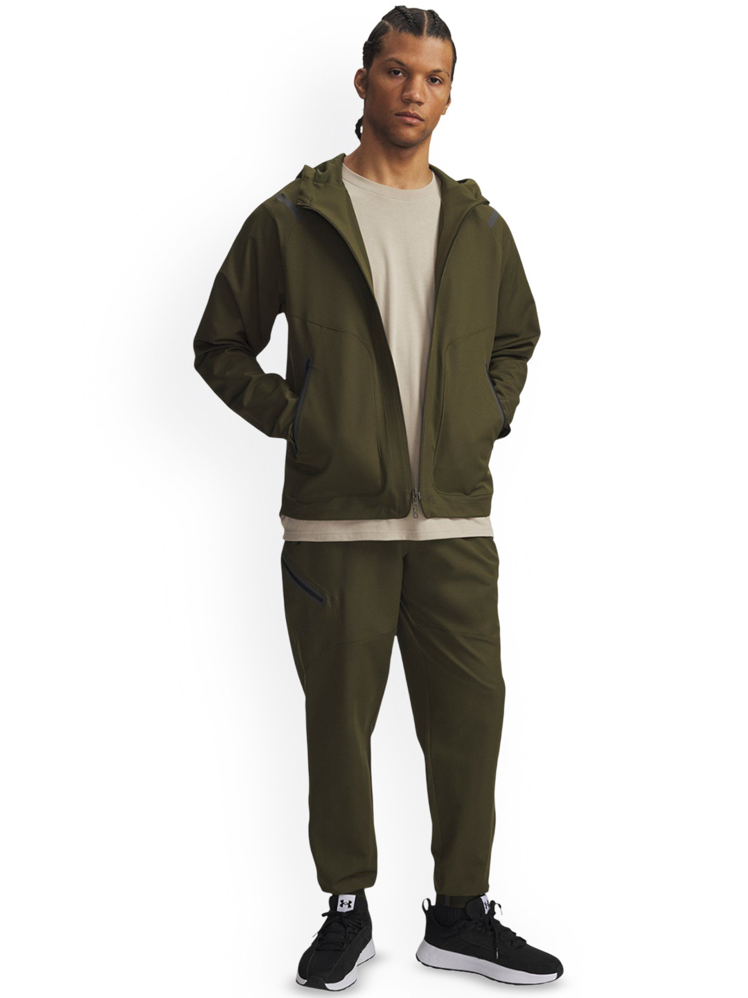 UNDER ARMOUR Unstoppable Men Solid Mid Rise Regular Fit Slip-On Joggers Track Pants