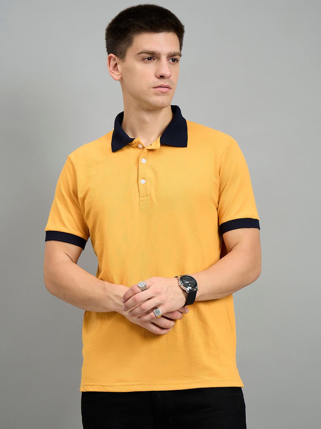 bearbrother Half Sleeves Regular Fit Anti Odour Polo Collar T-shirt