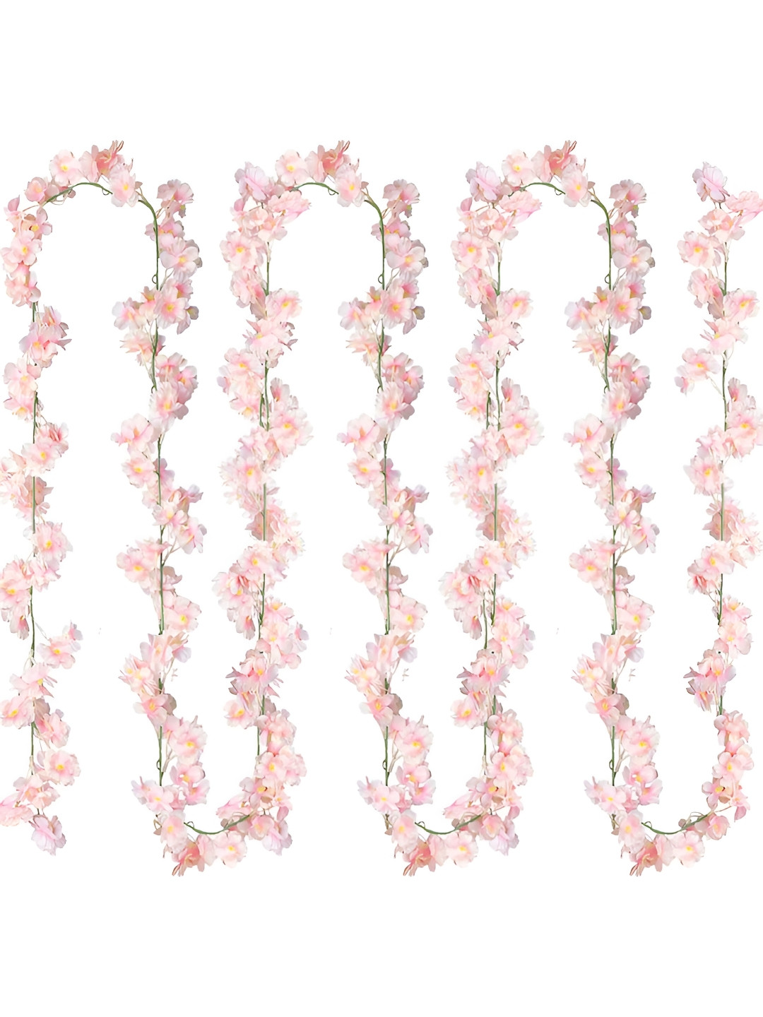 TIED RIBBONS Pink 2 Pieces Hanging Cherry Blossom Artificial Flowers