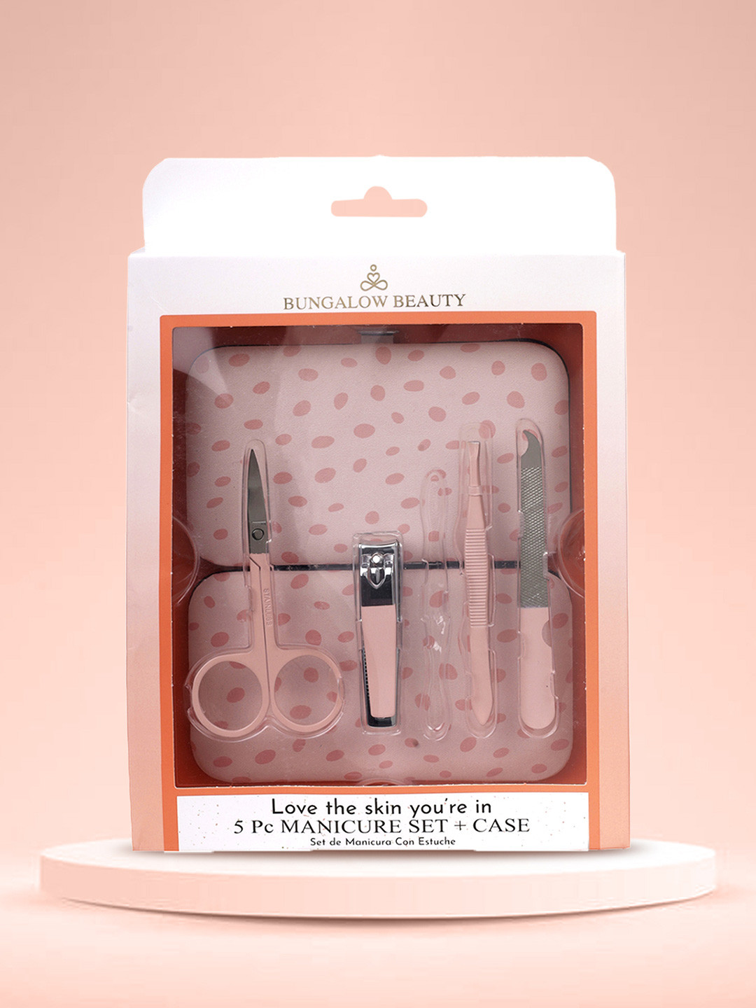 BUNGALOW BEAUTY Set Of 6 Manicure Set Nail Clippers With Case