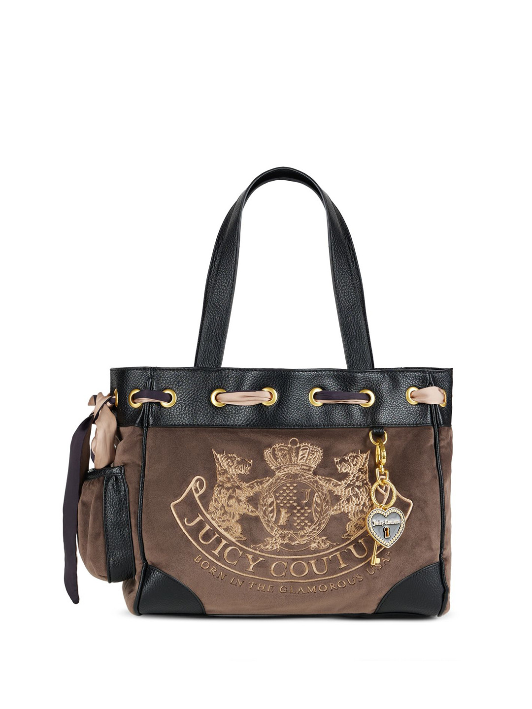 Juicy Couture Women Brand Logo Printed Shopper Tasselled Tote Bag