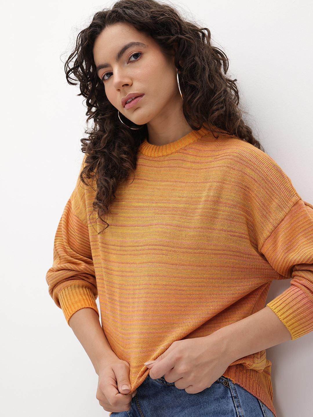 The Roadster Life Co. Self Striped Pullover