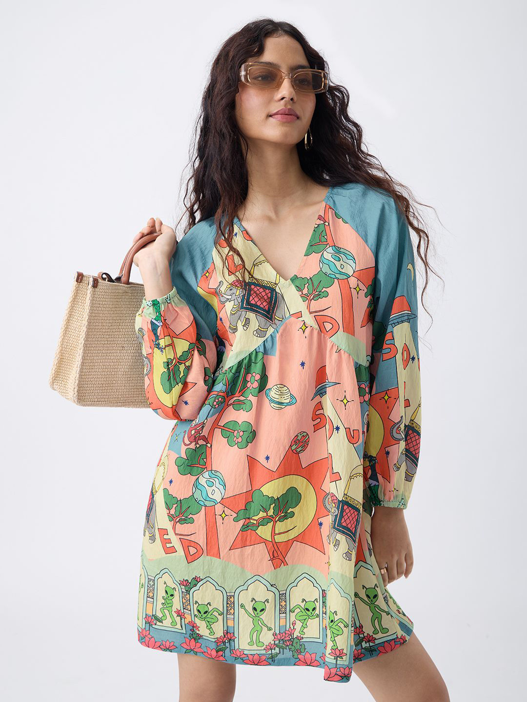 The Souled Store Astral Bloom Textured Dress