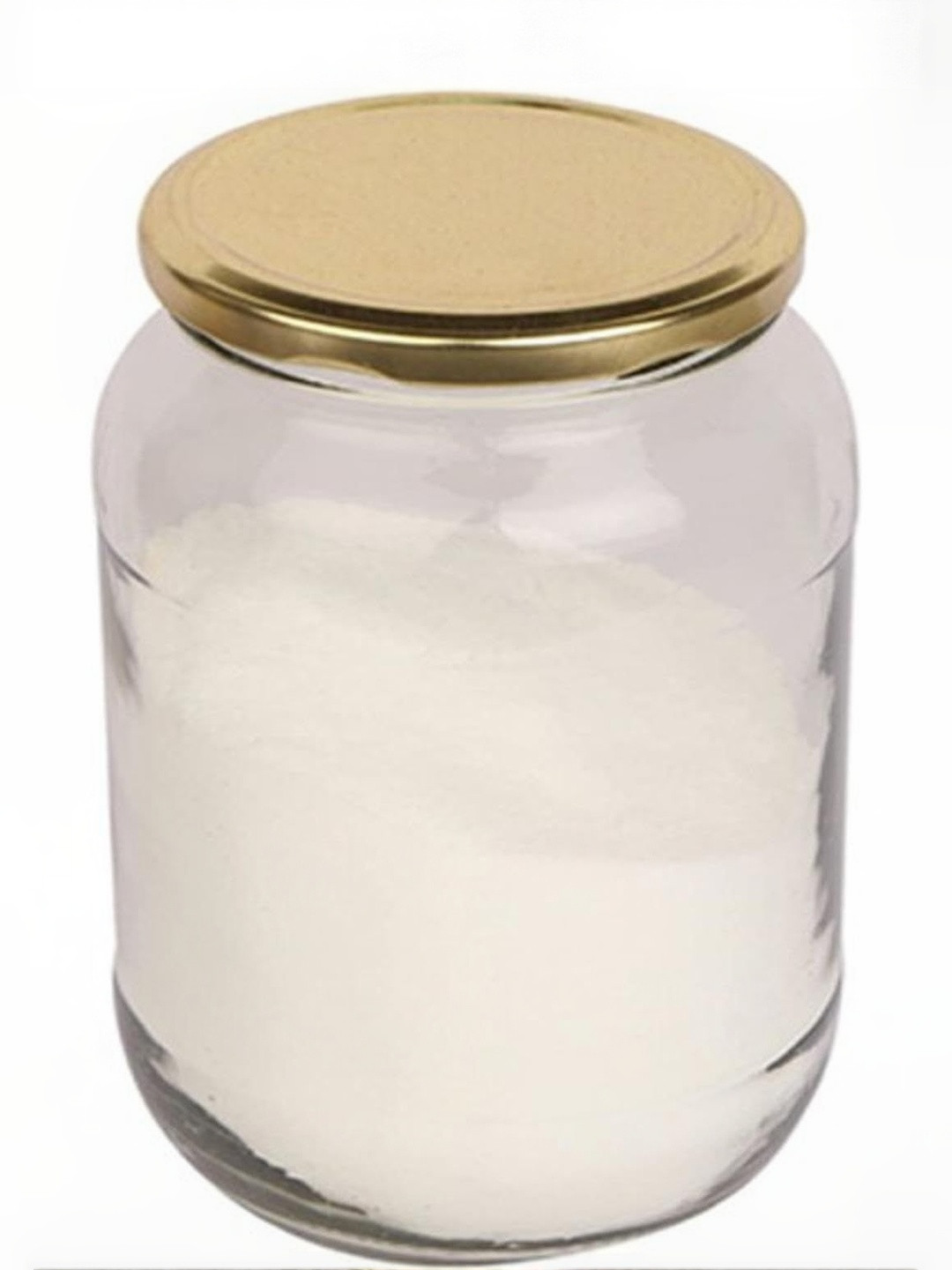 1ST TIME Transparent & Gold-Toned Glass Dishwasher Safe Cylinder Jar