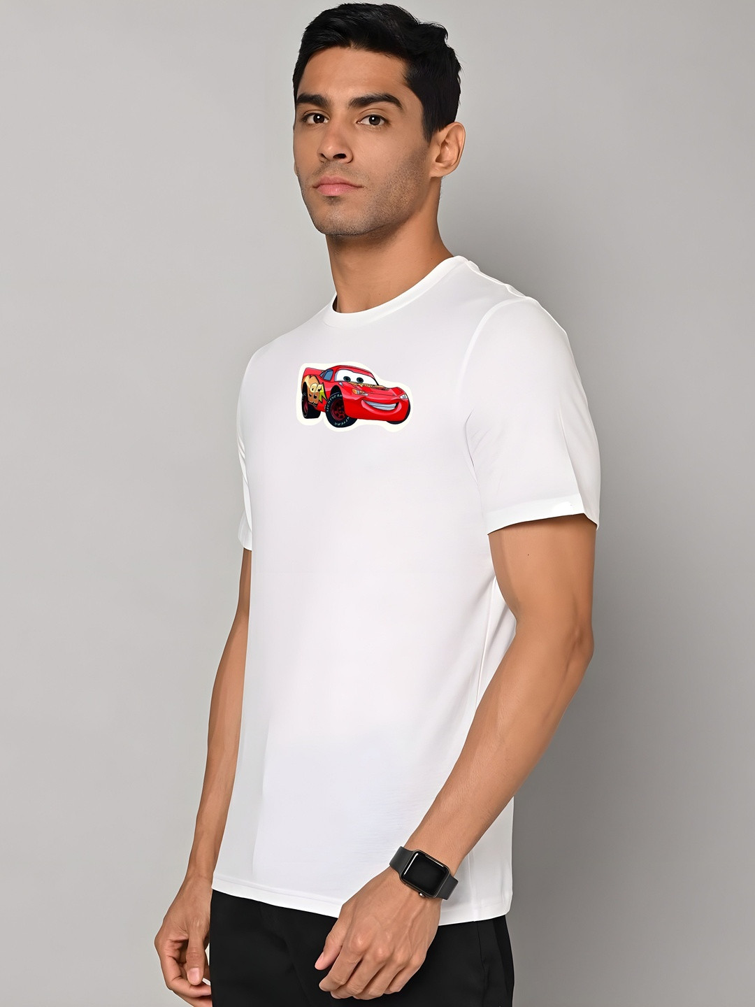 Moda Rapido Cars Printed Round Neck Regular Fit T-shirt