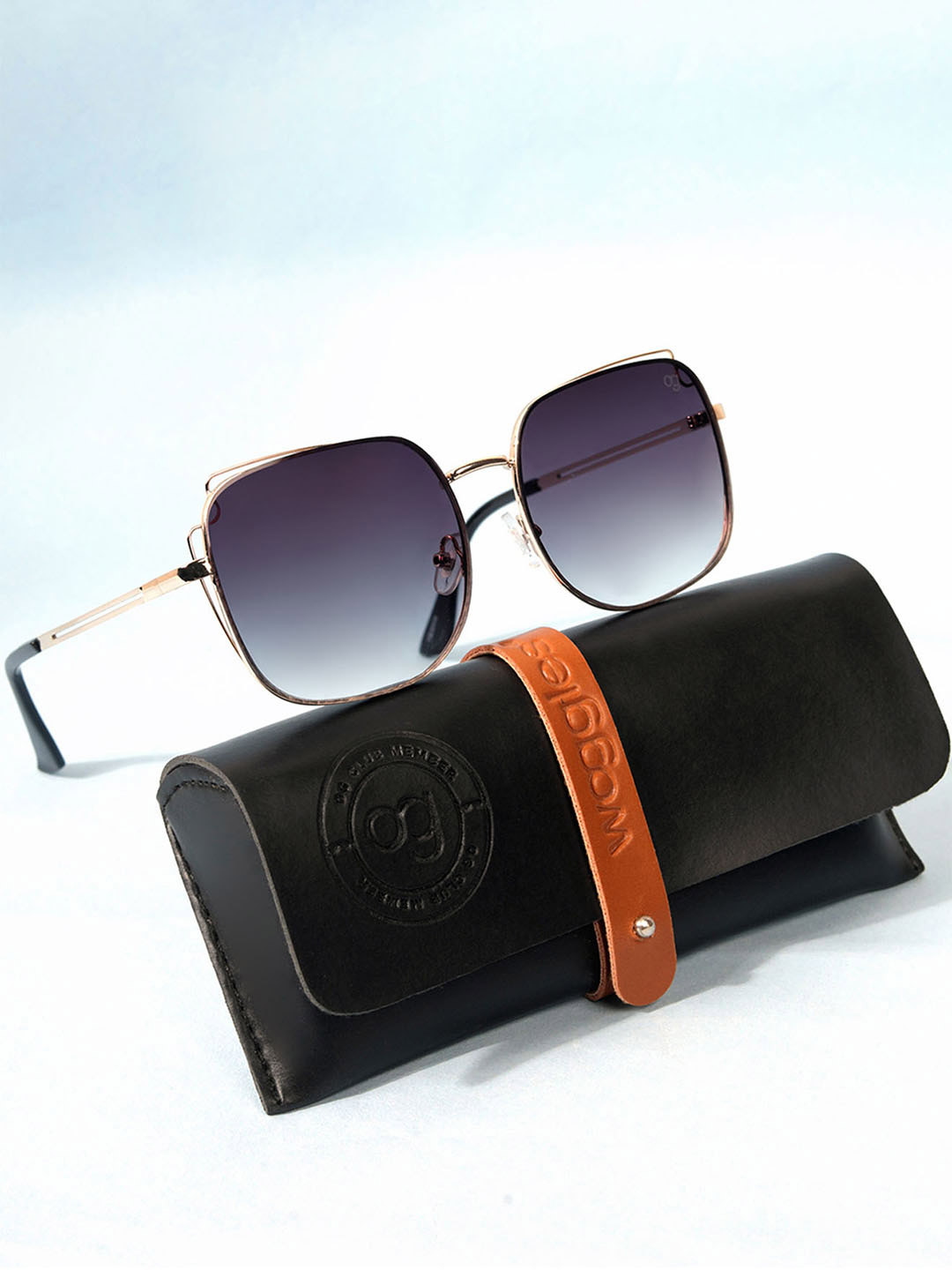 Woggles Dustmere Unisex Square Sunglasses with UV Protected Lens WOMT-MSQ-006C4