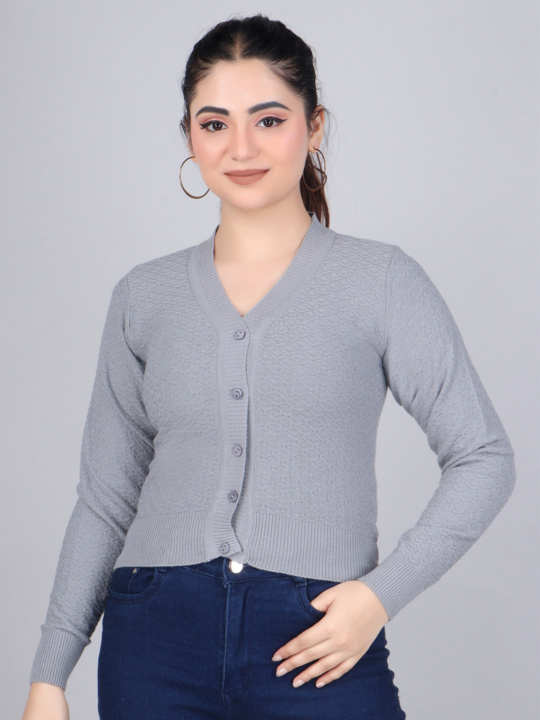 FEVERFEW Women Solid Cardigan