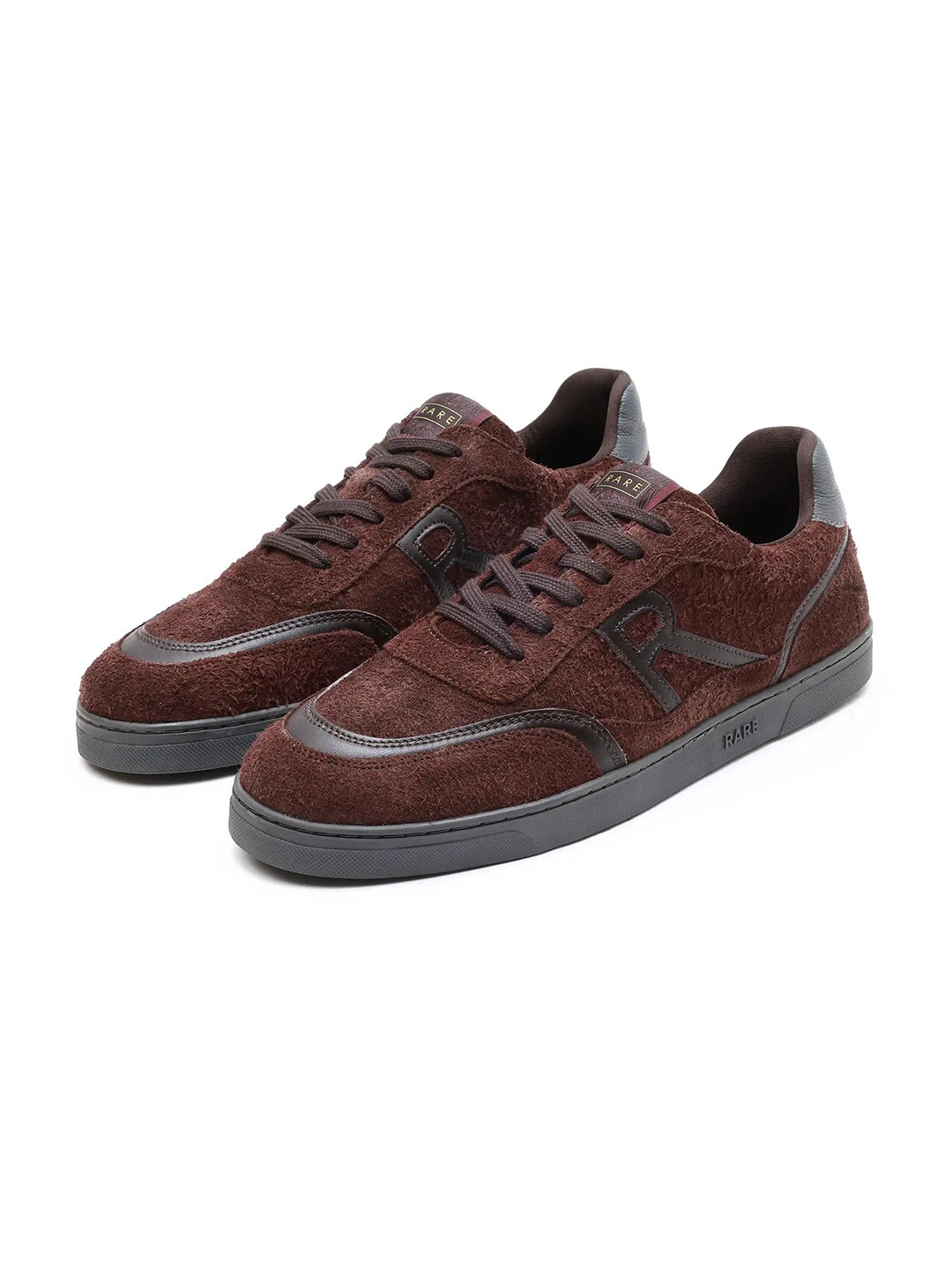 RARE RABBIT ORLA BURGUNDY PRIMARY Men Textured Lace Ups Sneakers