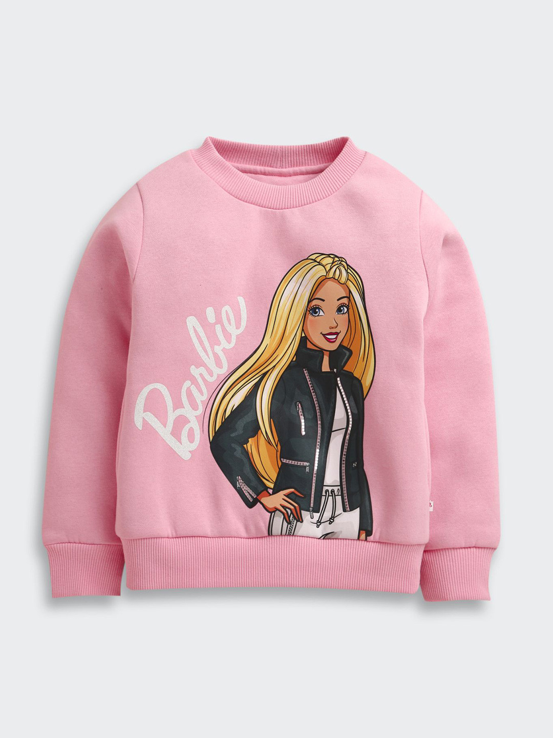 Tiny Girl Girls Barbie Printed Full Sleeve Sweatshirt