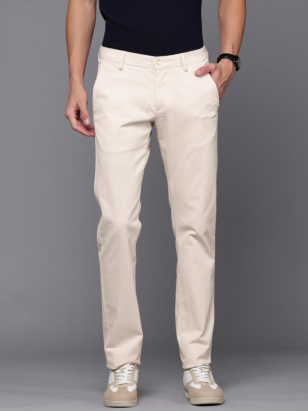 Buy Allen Solly Men Mid Rise Slim Fit Chinos Trousers for Men