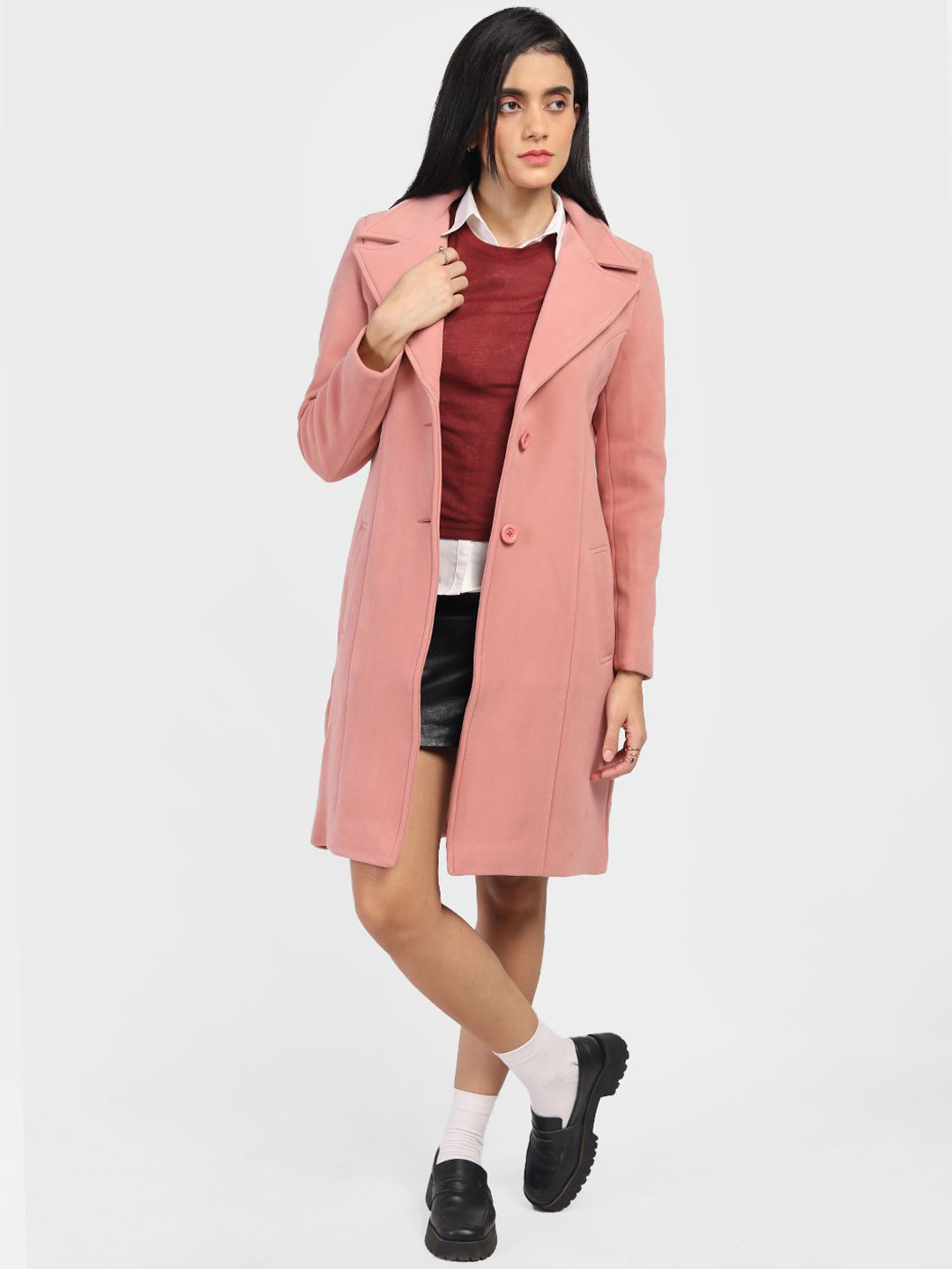 HONNETE Women Single-Breasted Parka Coats