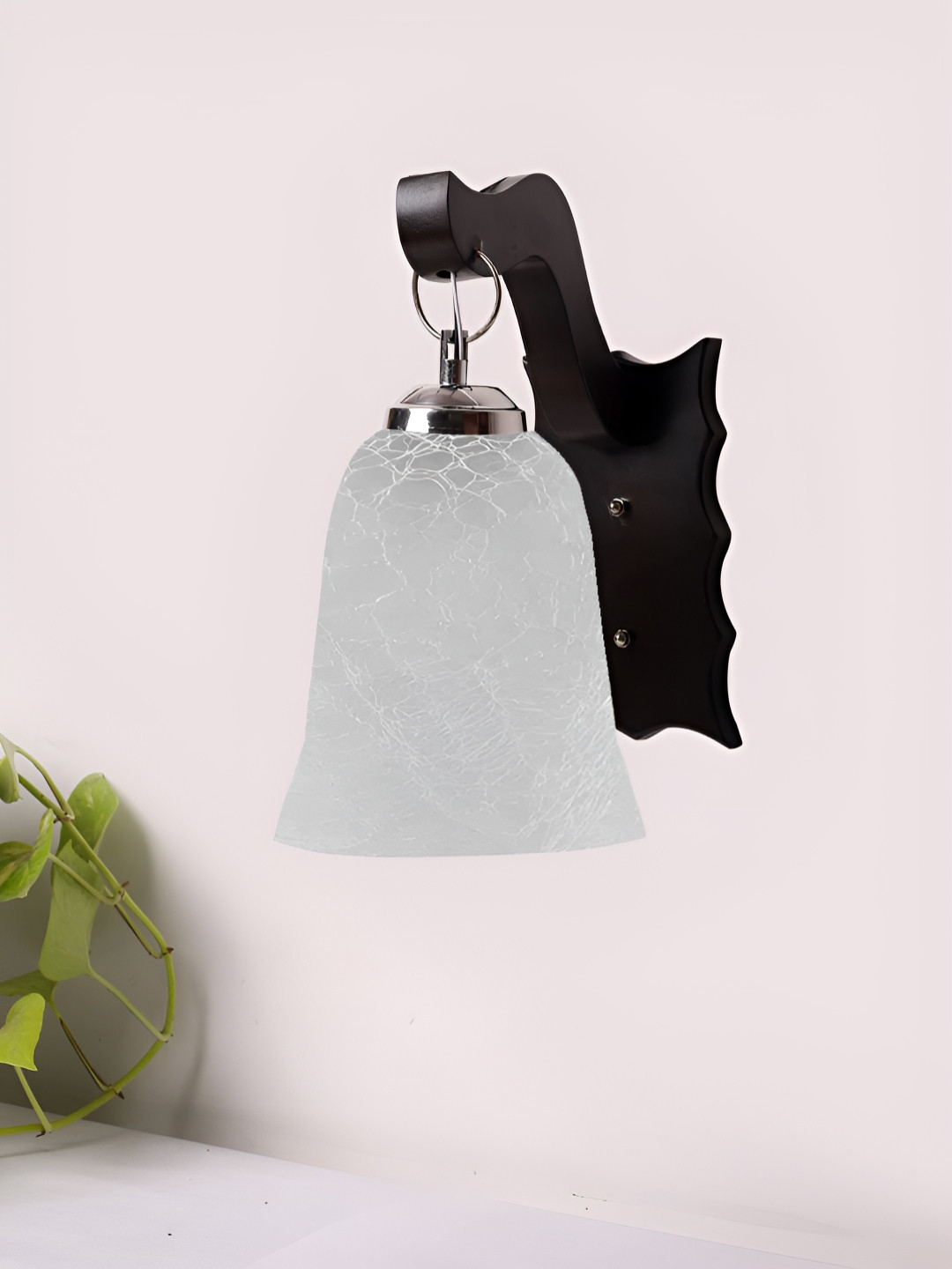 Aura Brown & White Wall Mounted Bell Shaped Wall Lamp