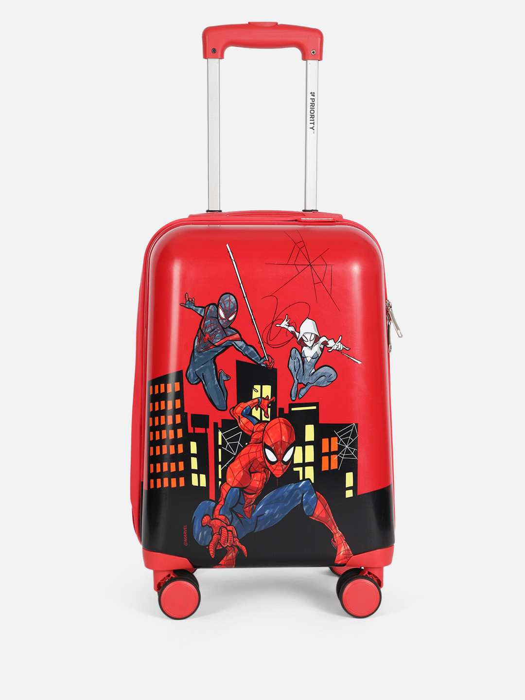 Priority Boys Spiderman Print Hard Sided Cabin Trolley Bag - 38 L