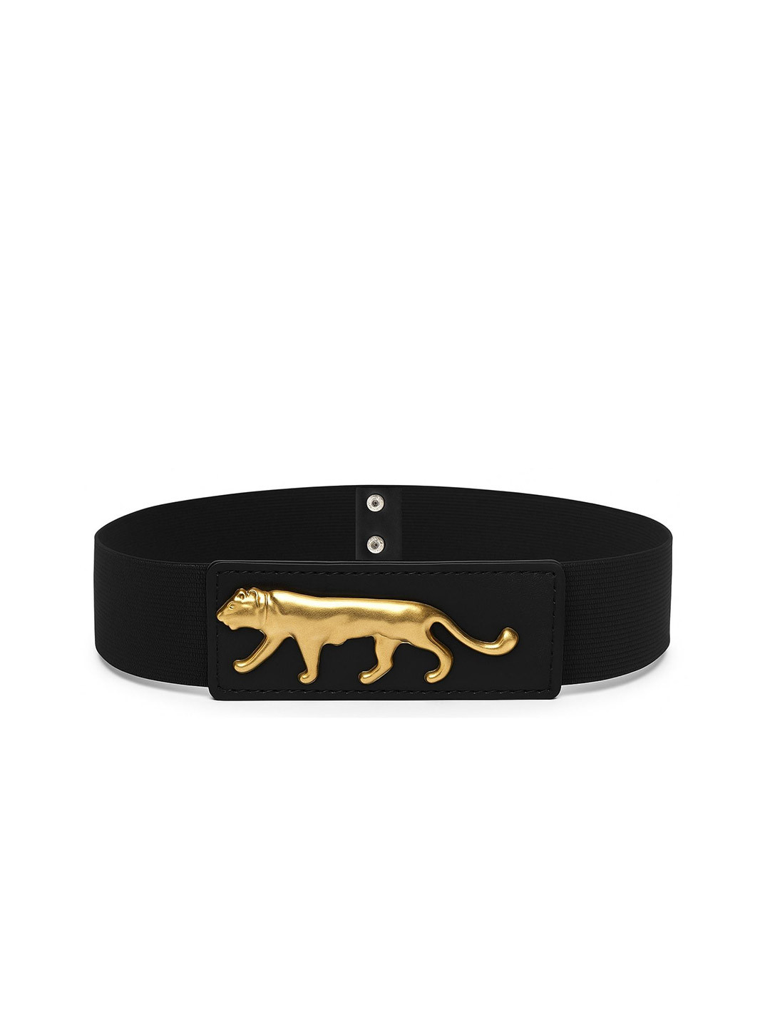 Niddleman Women Belt with Gold Panther Buckle