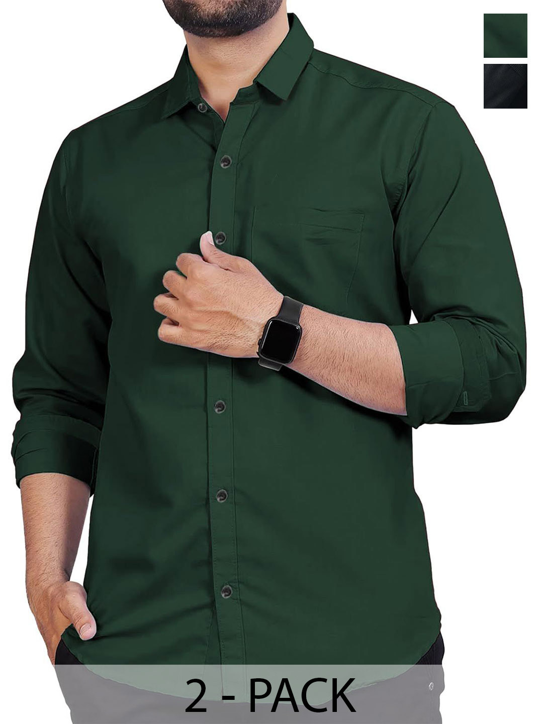 TrendiVastra Pack Of 2 Men Shirts