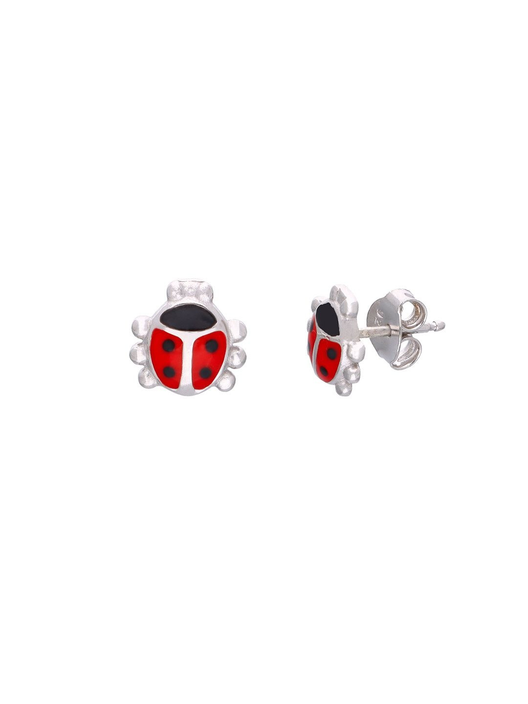 KAI JEWEL Sterling Silver Rhodium-Plated Animal Shaped Studs Earrings