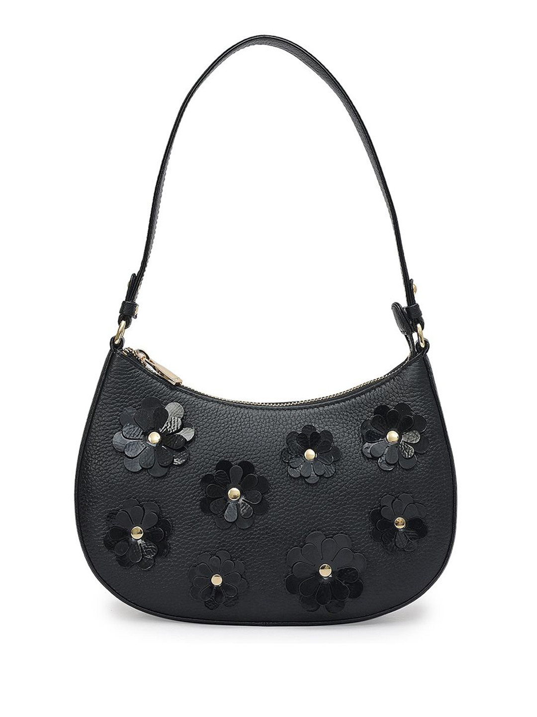 Da Milano Women Embellished Miniature Applique Leather Shoulder Bag